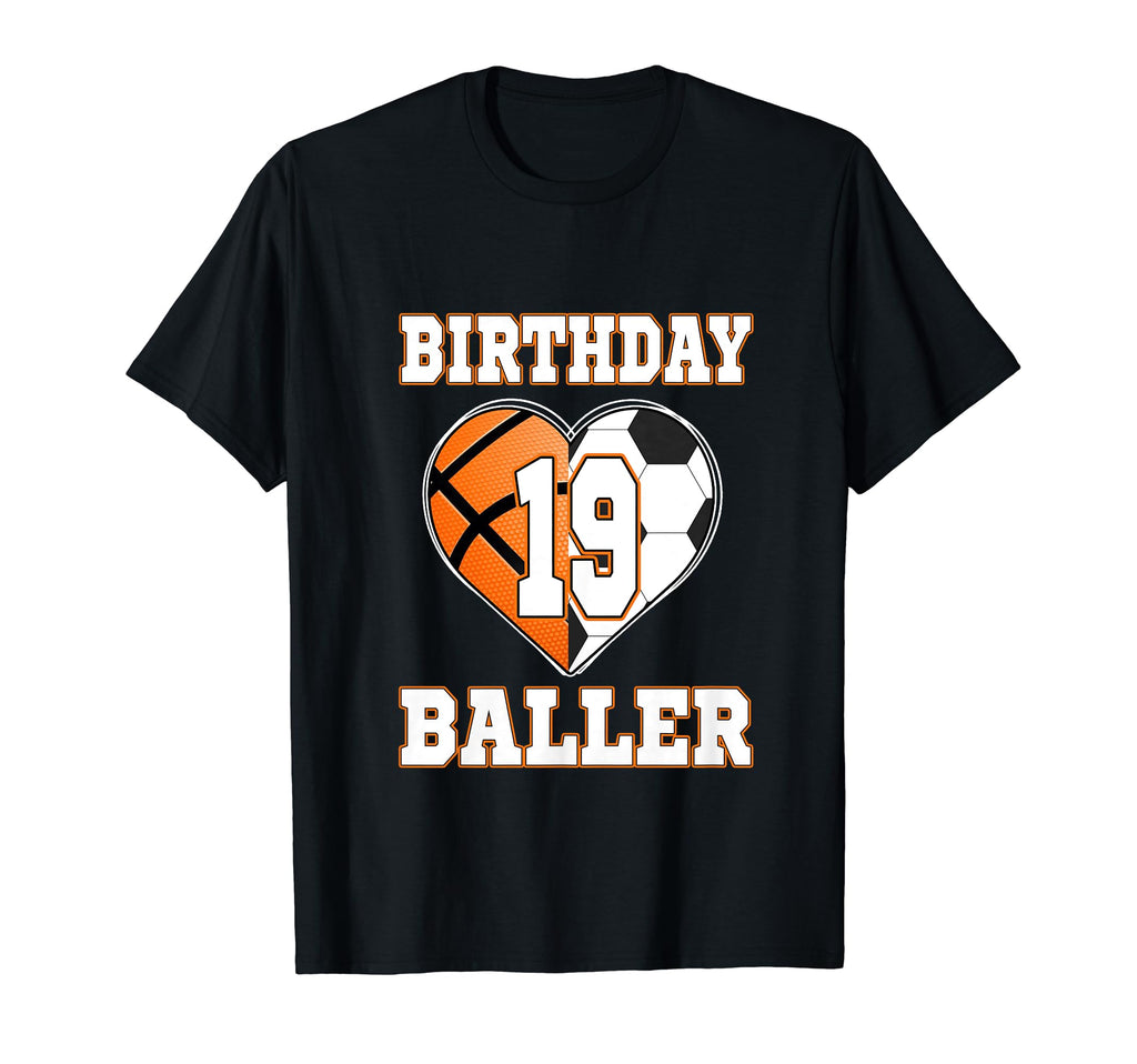19Th Birthday Baller 19 Year Old T-Shirt - Aesthetic Graphic Men Women - T-Shirt, Sweatshirt, Hoodie