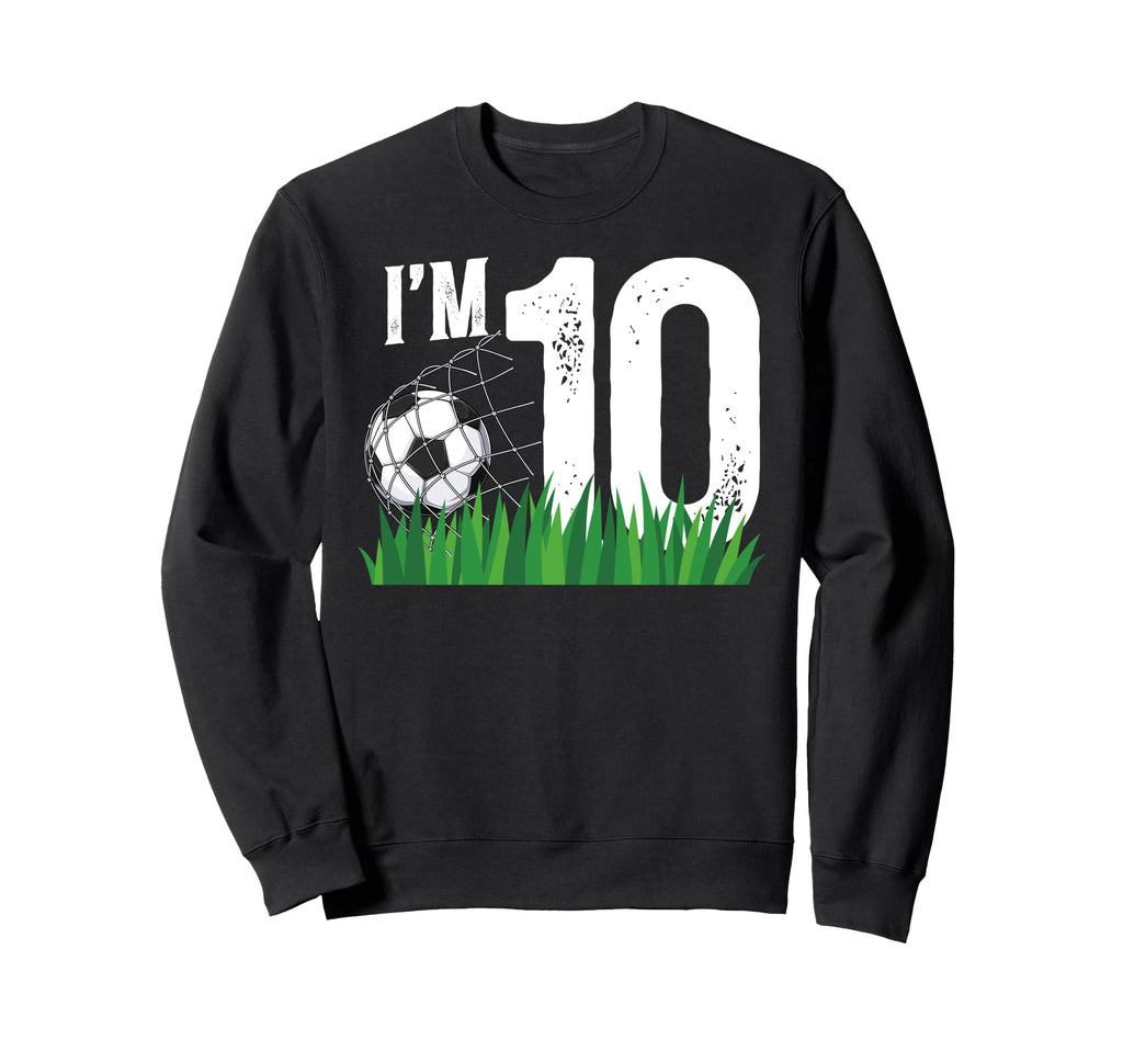10Th Soccer Birthday Party Ten Sweatshirt - Minimalist Print for Adults - T-Shirt, Sweatshirt, Hoodie