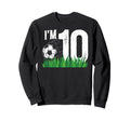 10Th Soccer Birthday Party Ten Sweatshirt - Minimalist Print for Adults - T-Shirt, Sweatshirt, Hoodie