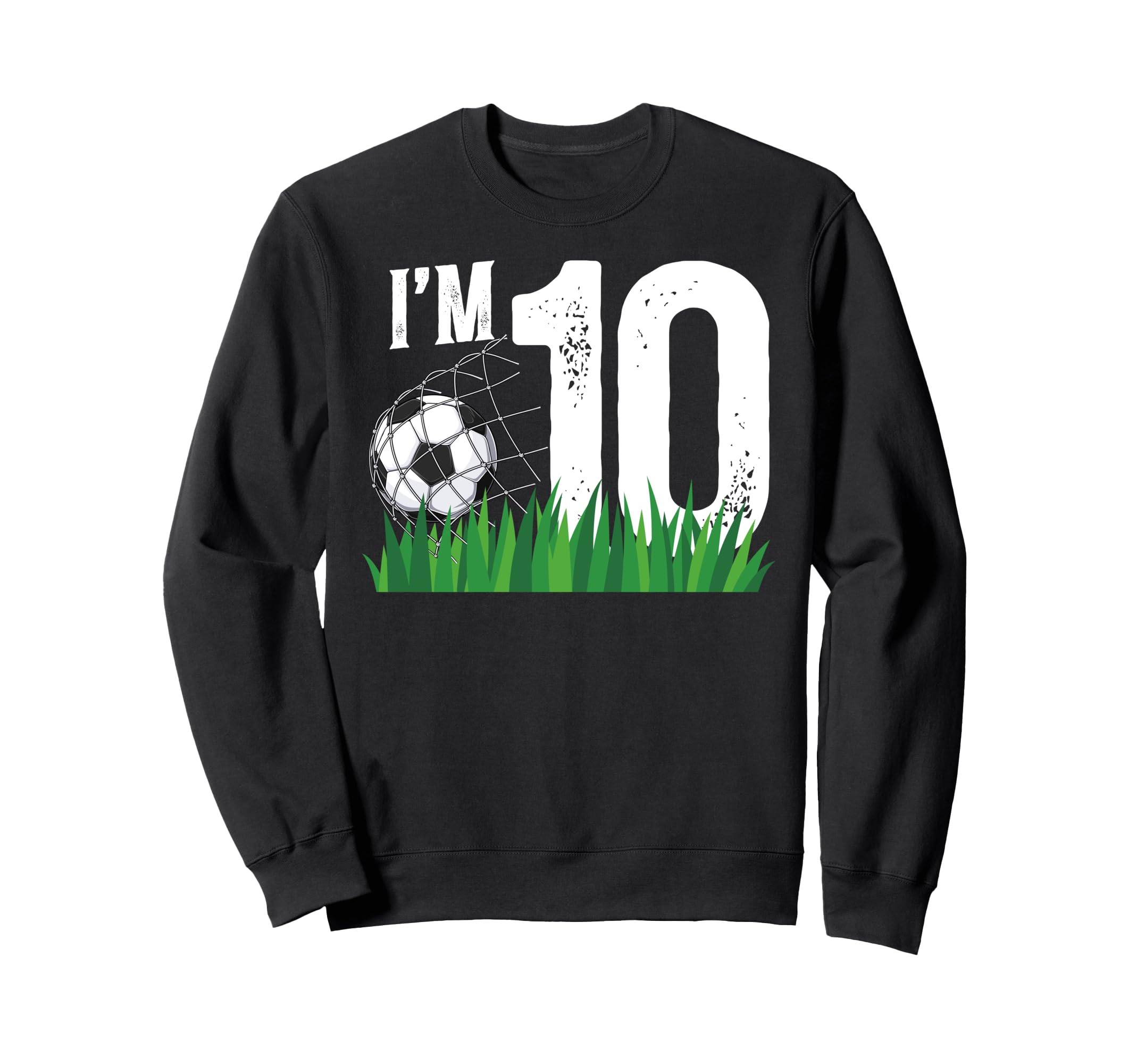 10Th Soccer Birthday Party Ten Sweatshirt - Minimalist Print for Adults - T-Shirt, Sweatshirt, Hoodie