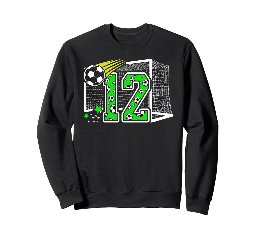 12Th Birthday Soccer 12 Year Old Sweatshirt - Aesthetic Graphic Men Women - T-Shirt, Sweatshirt, Hoodie