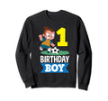 1St Birthday 1 Year Soccer Football Sweatshirt - Trendy Graphic Unisex - T-Shirt, Sweatshirt, Hoodie