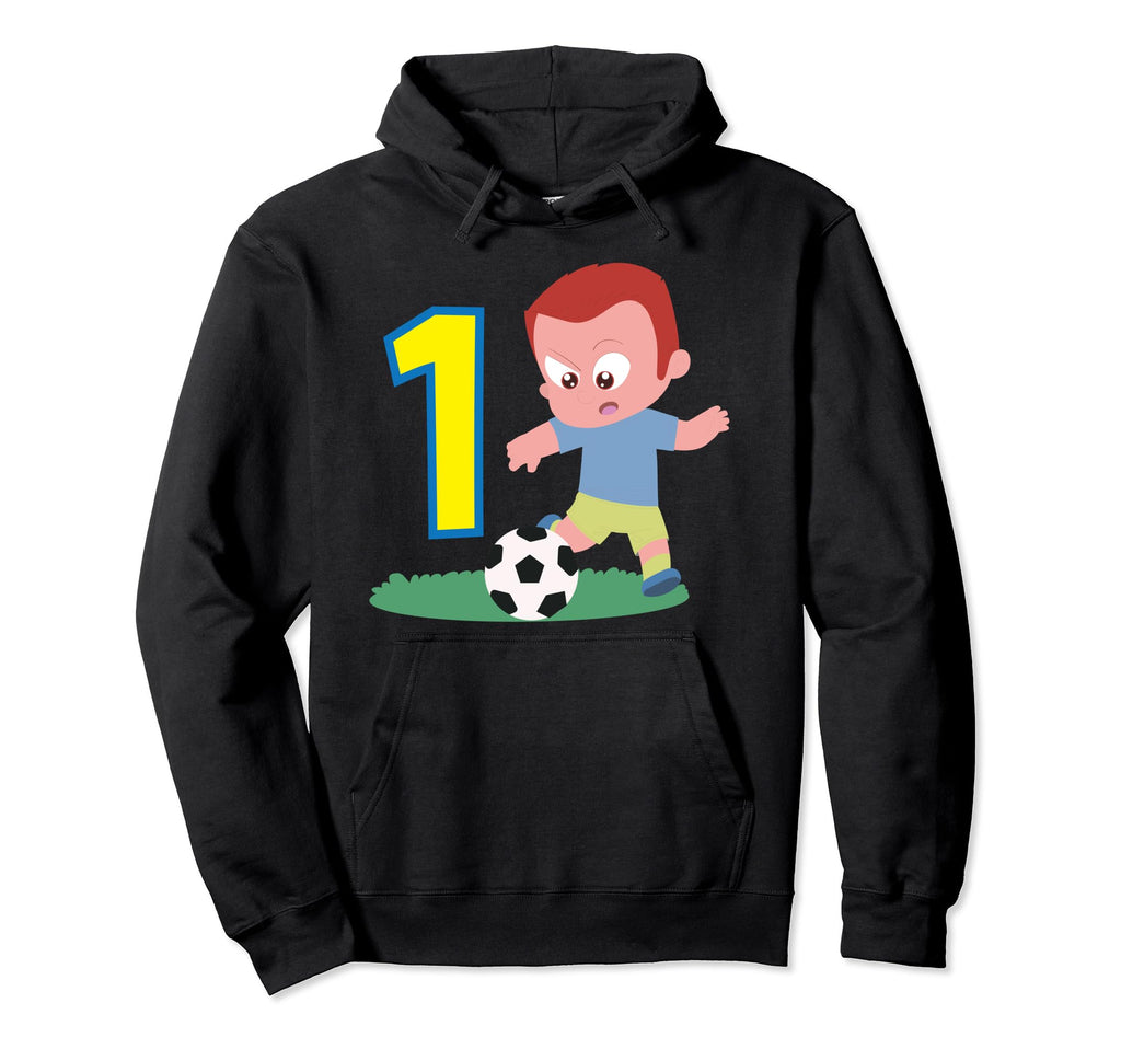 1St Birthday 1 Year Soccer Football Hoodie - Minimalist Print for Adults - T-Shirt, Sweatshirt, Hoodie
