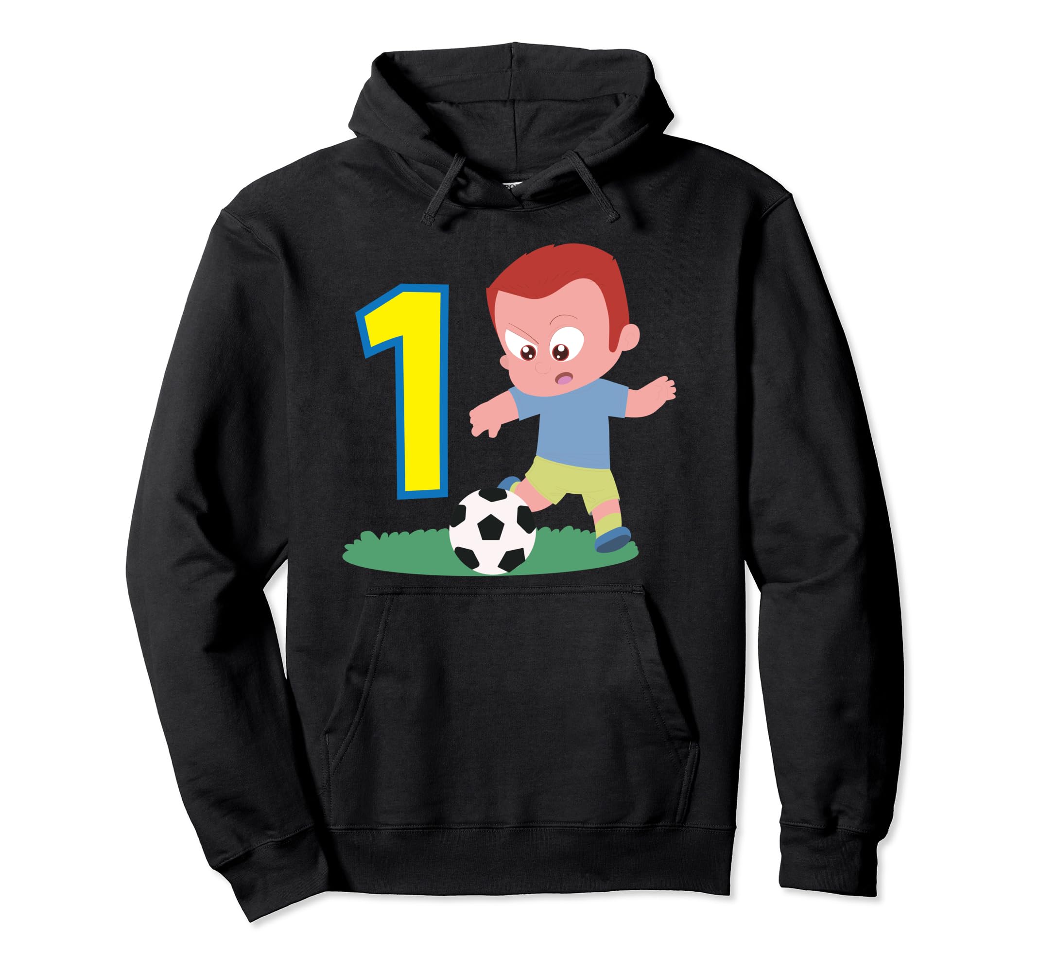 1St Birthday 1 Year Soccer Football Hoodie - Minimalist Print for Adults - T-Shirt, Sweatshirt, Hoodie