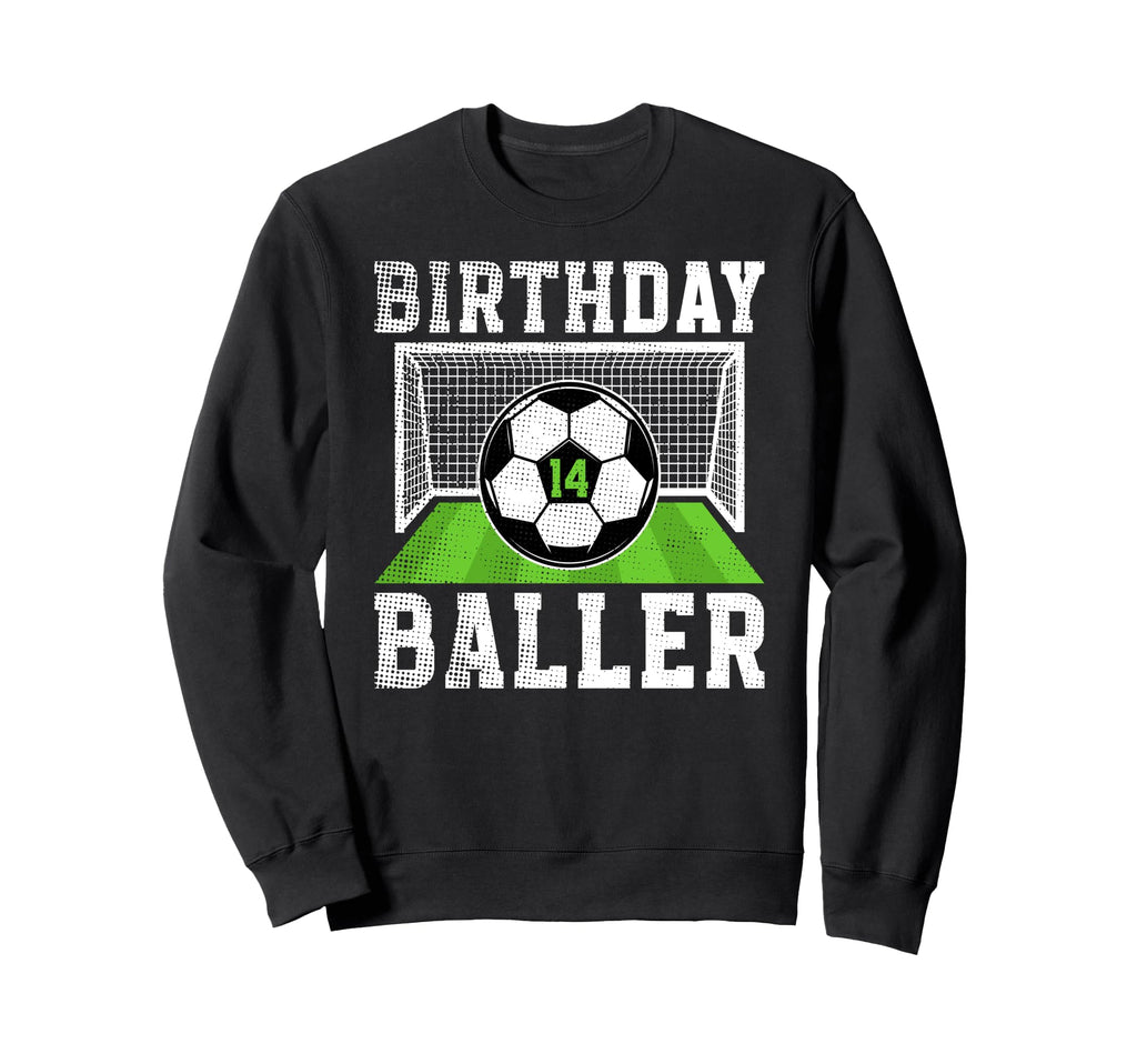 14Th Birthday Soccer 14 Year Old Sweatshirt - Minimalist Print Unisex - T-Shirt, Sweatshirt, Hoodie