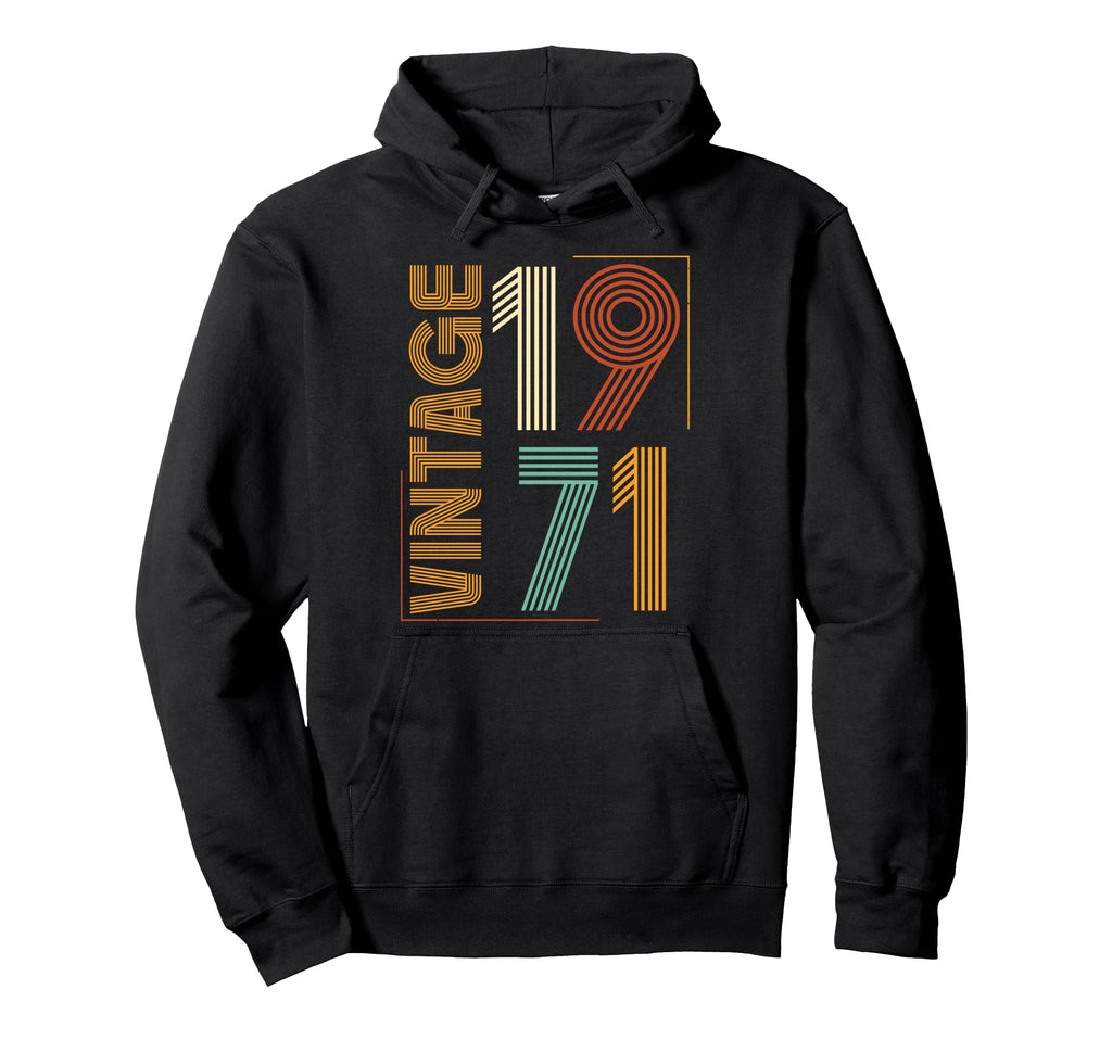 1971 Bday 1971 Birthday Hoodie - Minimalist Print Men Women - T-Shirt, Sweatshirt, Hoodie