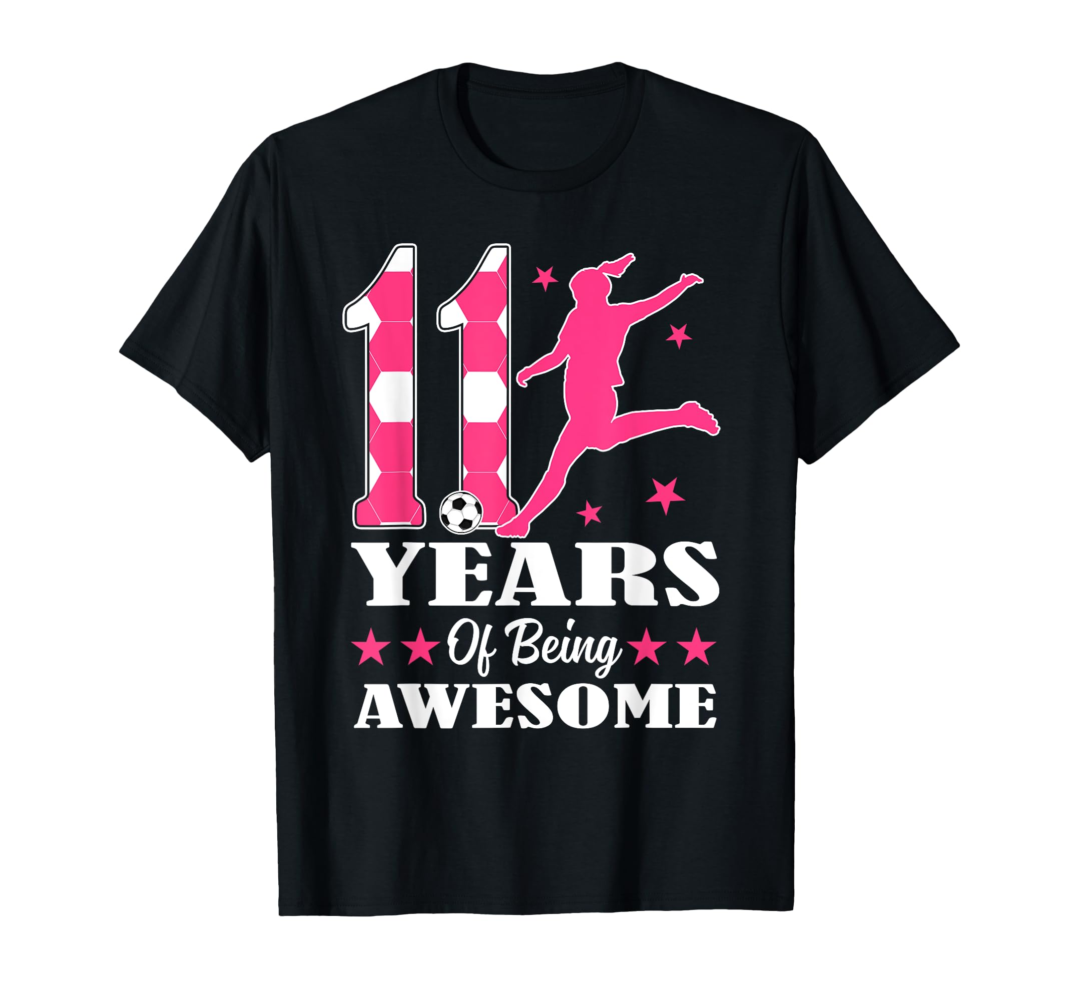 11 Years Being Awesome Birthday Soccer T-Shirt - Unique Graphic Men Women - T-Shirt, Sweatshirt, Hoodie