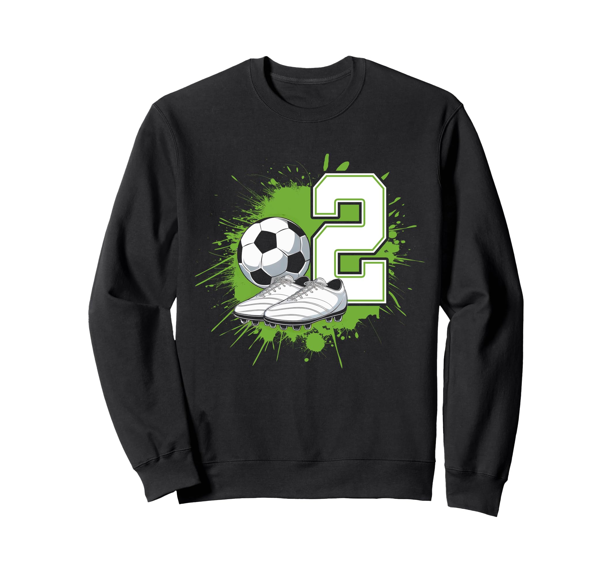 2 Soccer Birthday Gift Soccer Fan Sweatshirt - Custom Art Print Unisex - T-Shirt, Sweatshirt, Hoodie