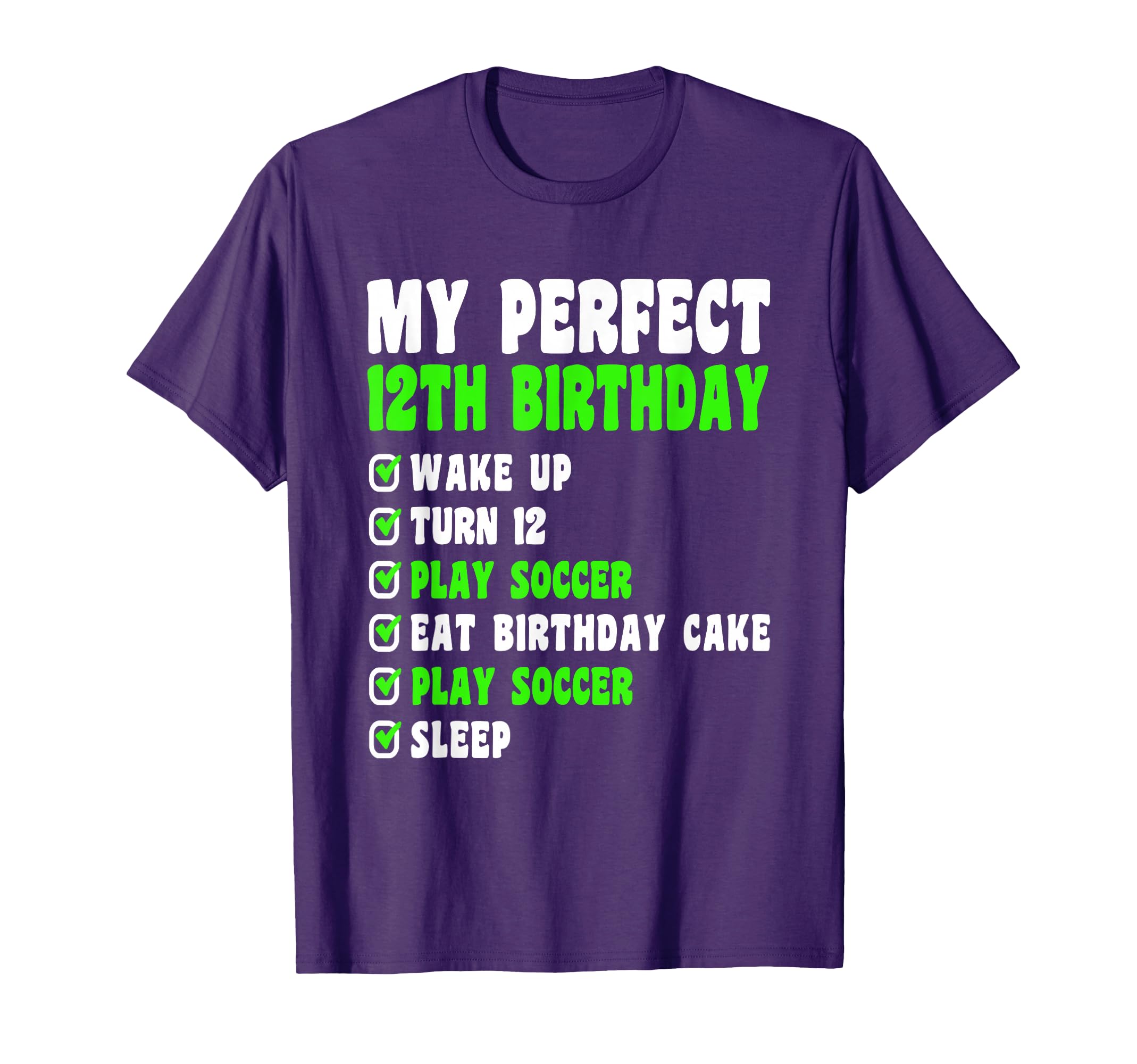 12 Year Old My 12Th Birthday Soccer T-Shirt - Custom Art Print for Adults - T-Shirt, Sweatshirt, Hoodie