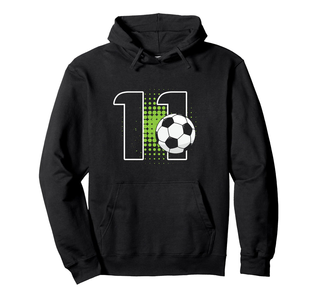 11Th Birthday Soccer Player Football 11 Hoodie - Graphic Print Unisex - T-Shirt, Sweatshirt, Hoodie