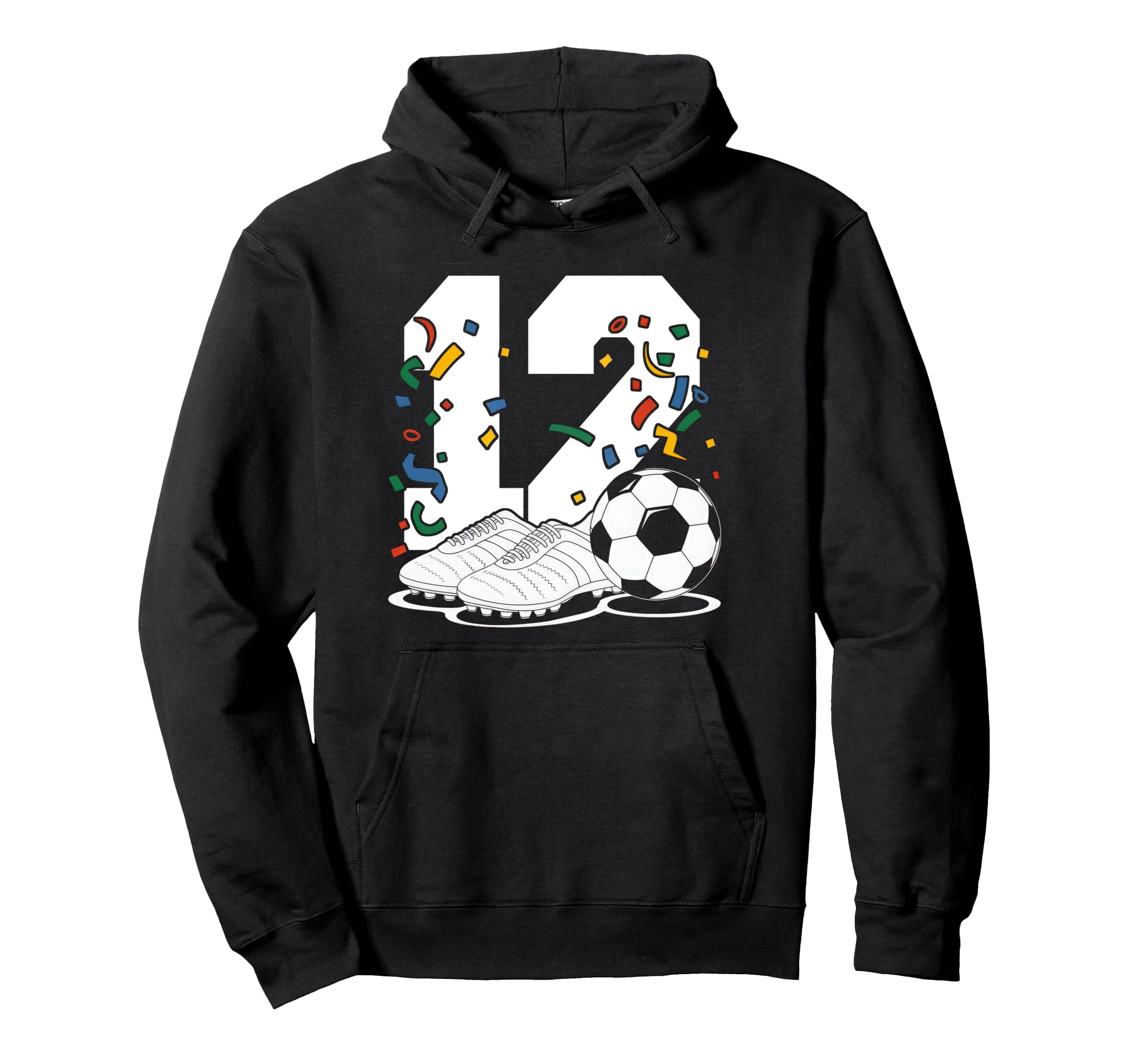 12 Soccer Birthday Gift Soccer Fan Hoodie - Unique Graphic Men Women - T-Shirt, Sweatshirt, Hoodie