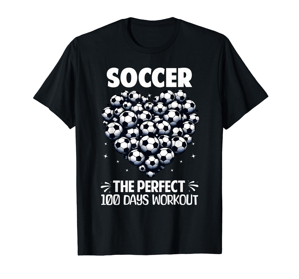 100 Days School Soccer Heart Love 100Th T-Shirt - Streetwear Style Unisex - T-Shirt, Sweatshirt, Hoodie