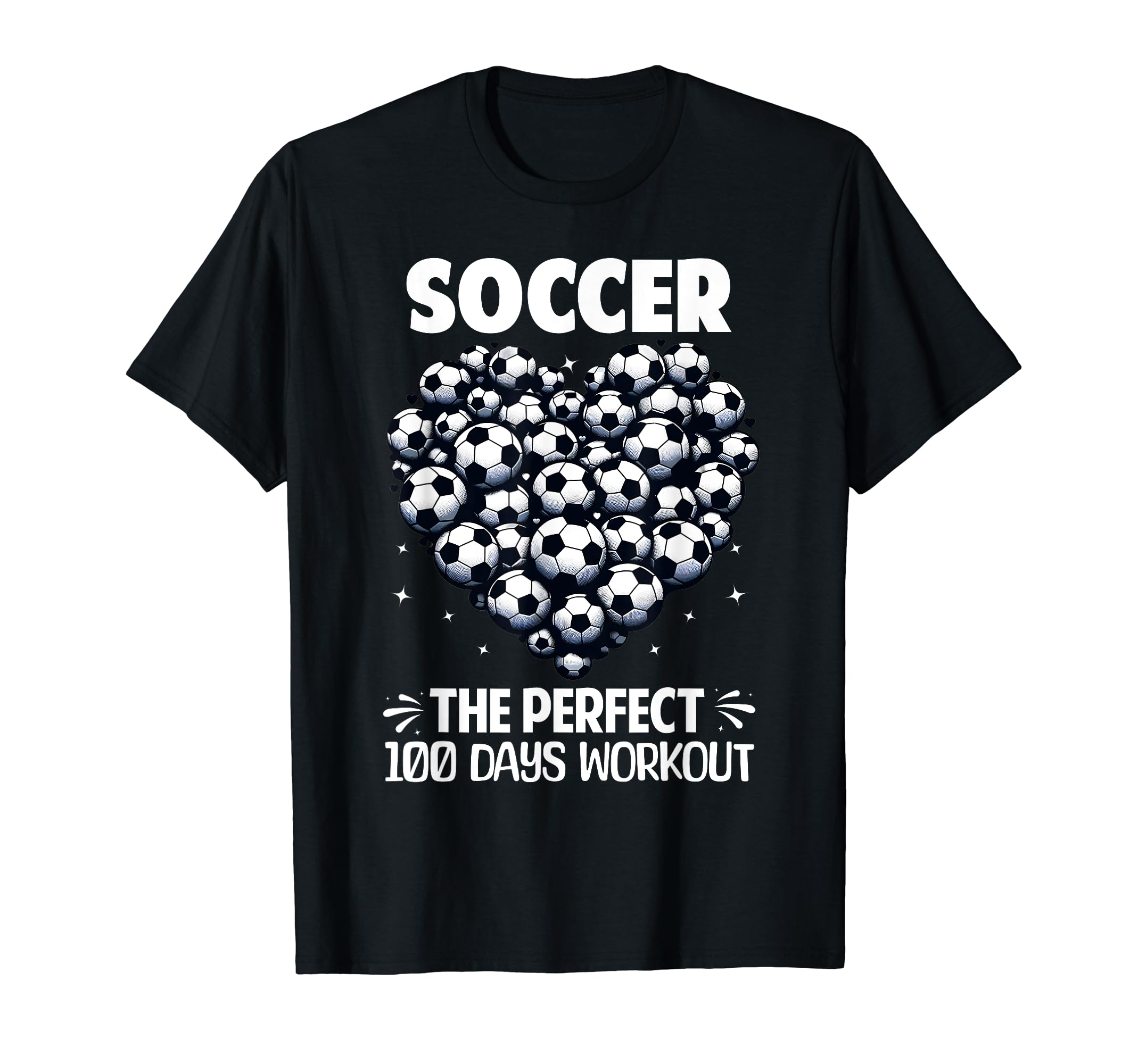 100 Days School Soccer Heart Love 100Th T-Shirt - Streetwear Style Unisex - T-Shirt, Sweatshirt, Hoodie