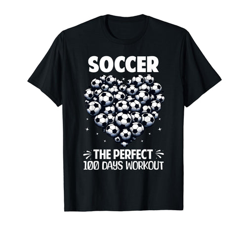 100 Days School Soccer Heart Love 100Th T-Shirt - Streetwear Style Unisex - T-Shirt, Sweatshirt, Hoodie