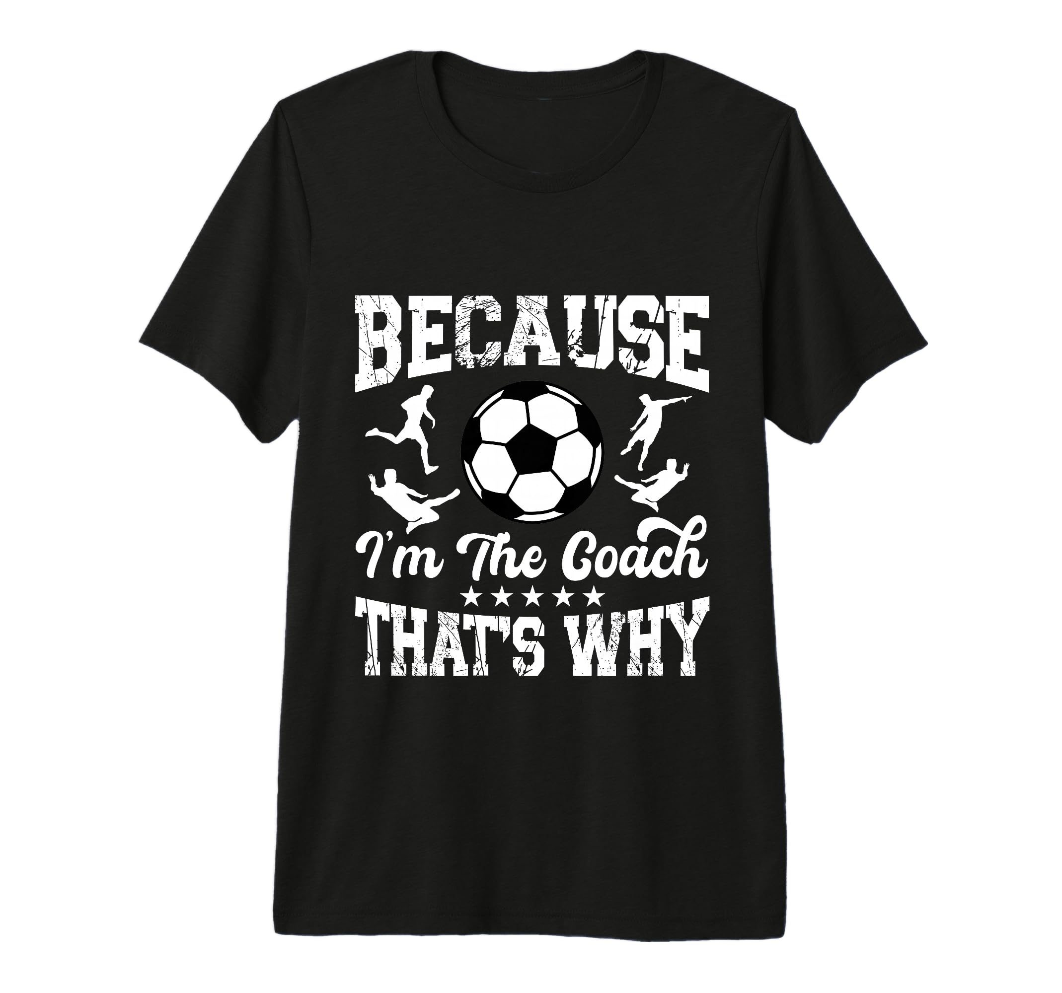 Soccer Coach Funny Because Im Coach T-Shirt - Minimalist Print for Adults - T-Shirt, Sweatshirt, Hoodie