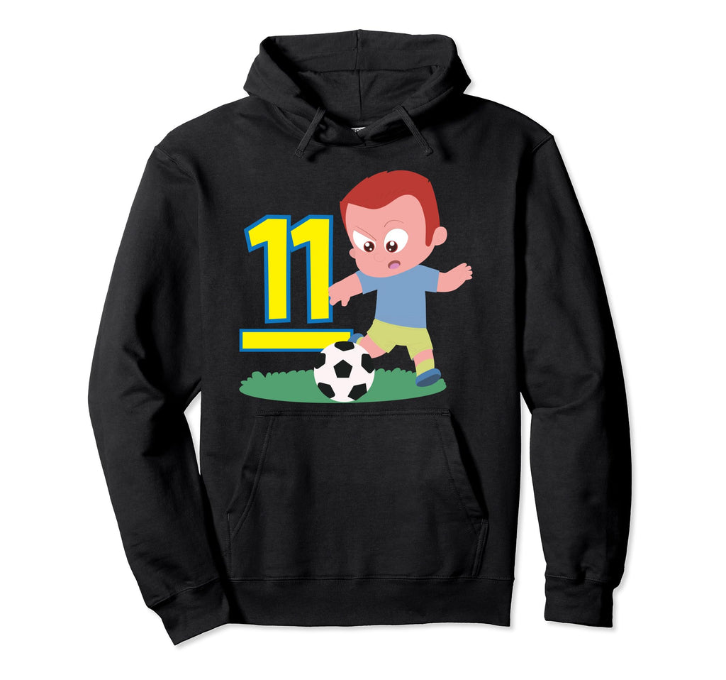 11Th Birthday 11 Years Soccer Football Hoodie - Streetwear Style Unisex - T-Shirt, Sweatshirt, Hoodie
