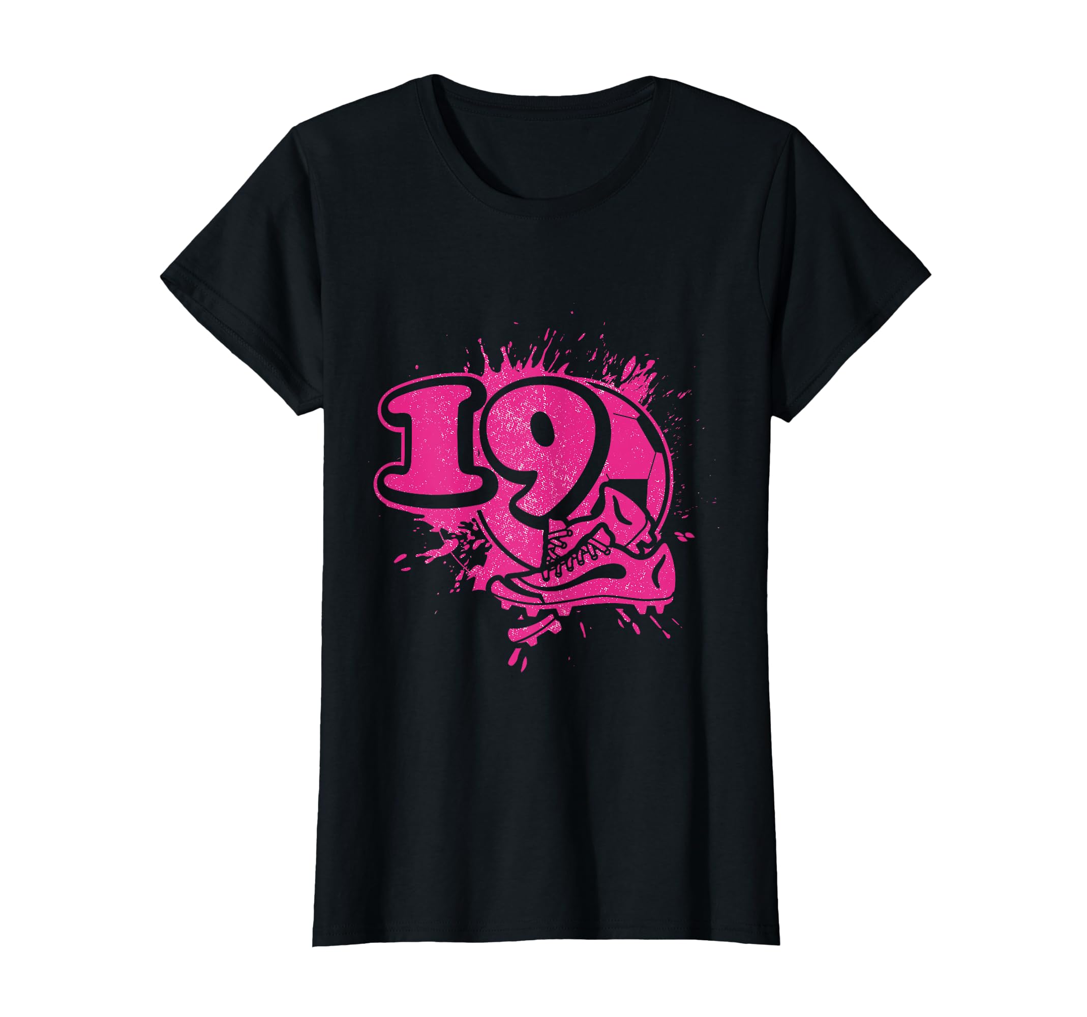 19Th Birthday Soccer Player Football T-Shirt - Minimalist Print Men Women - T-Shirt, Sweatshirt, Hoodie