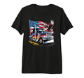 American Flag Trucker Dad Big Rig T-Shirt - Minimalist Print Men Women - T-Shirt, Sweatshirt, Hoodie