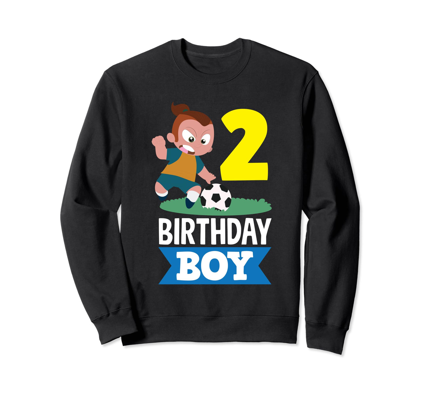 2Nd Birthday 2 Years Soccer Sweatshirt - Minimalist Print for Adults - T-Shirt, Sweatshirt, Hoodie