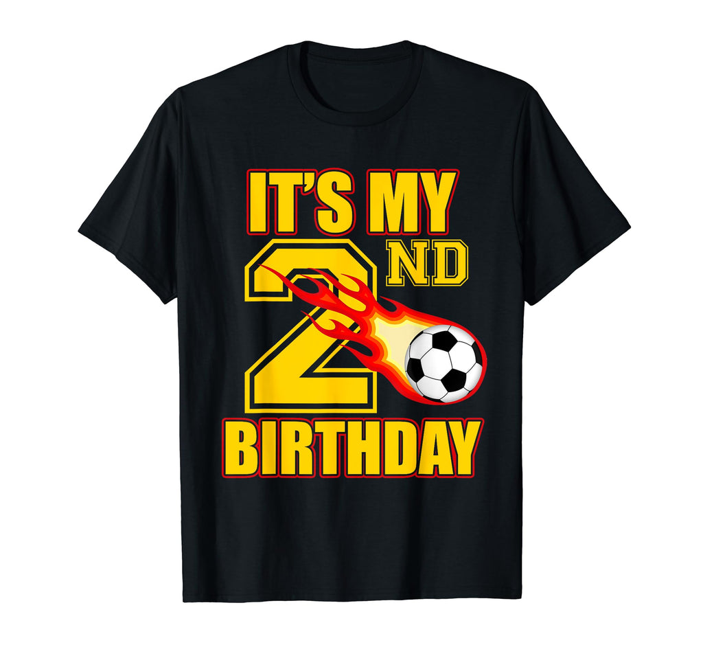 Soccer Player 2Nd Birthday Football T-Shirt - Novelty Apparel Unisex - T-Shirt, Sweatshirt, Hoodie