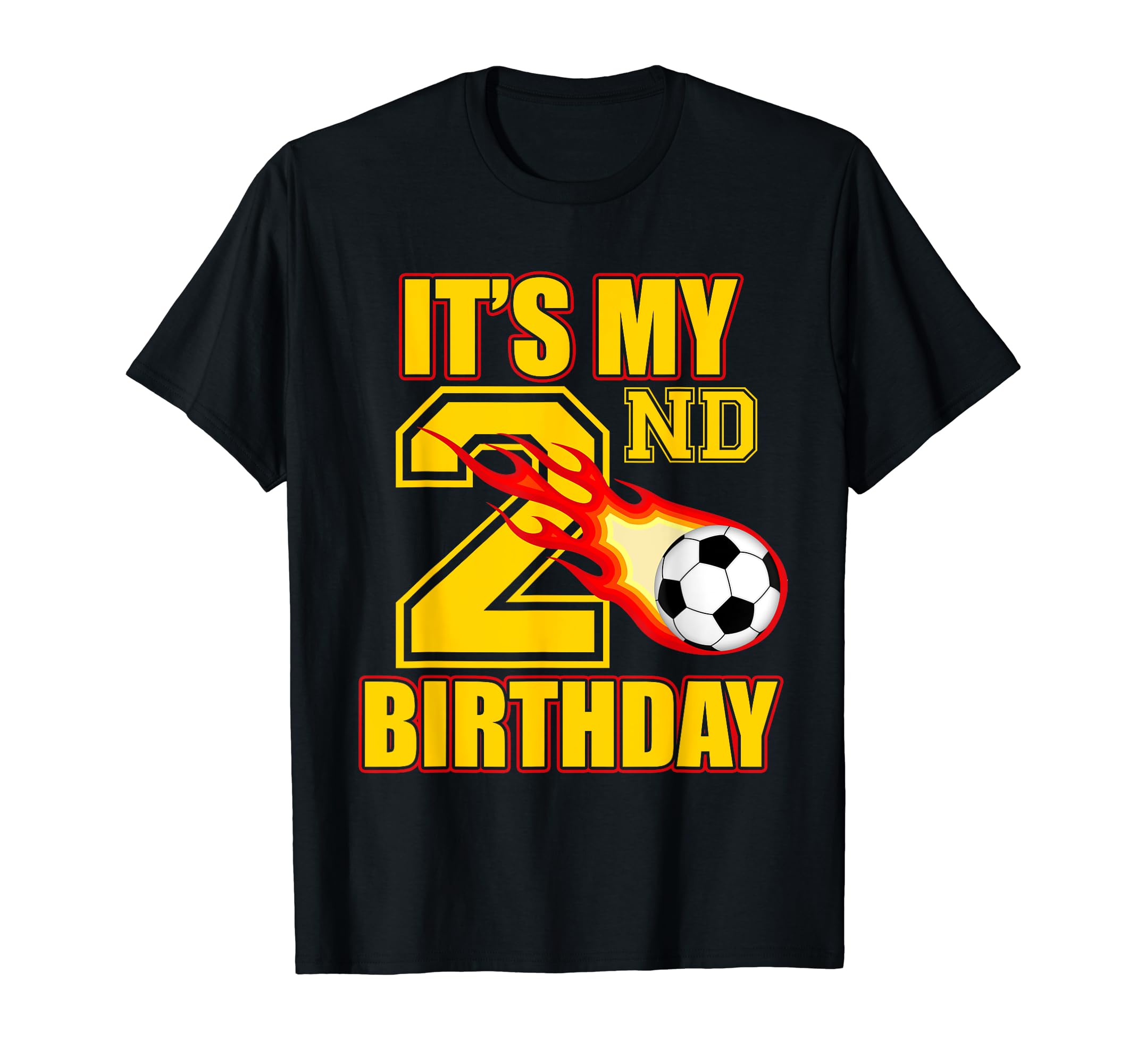 Soccer Player 2Nd Birthday Football T-Shirt - Novelty Apparel Unisex - T-Shirt, Sweatshirt, Hoodie