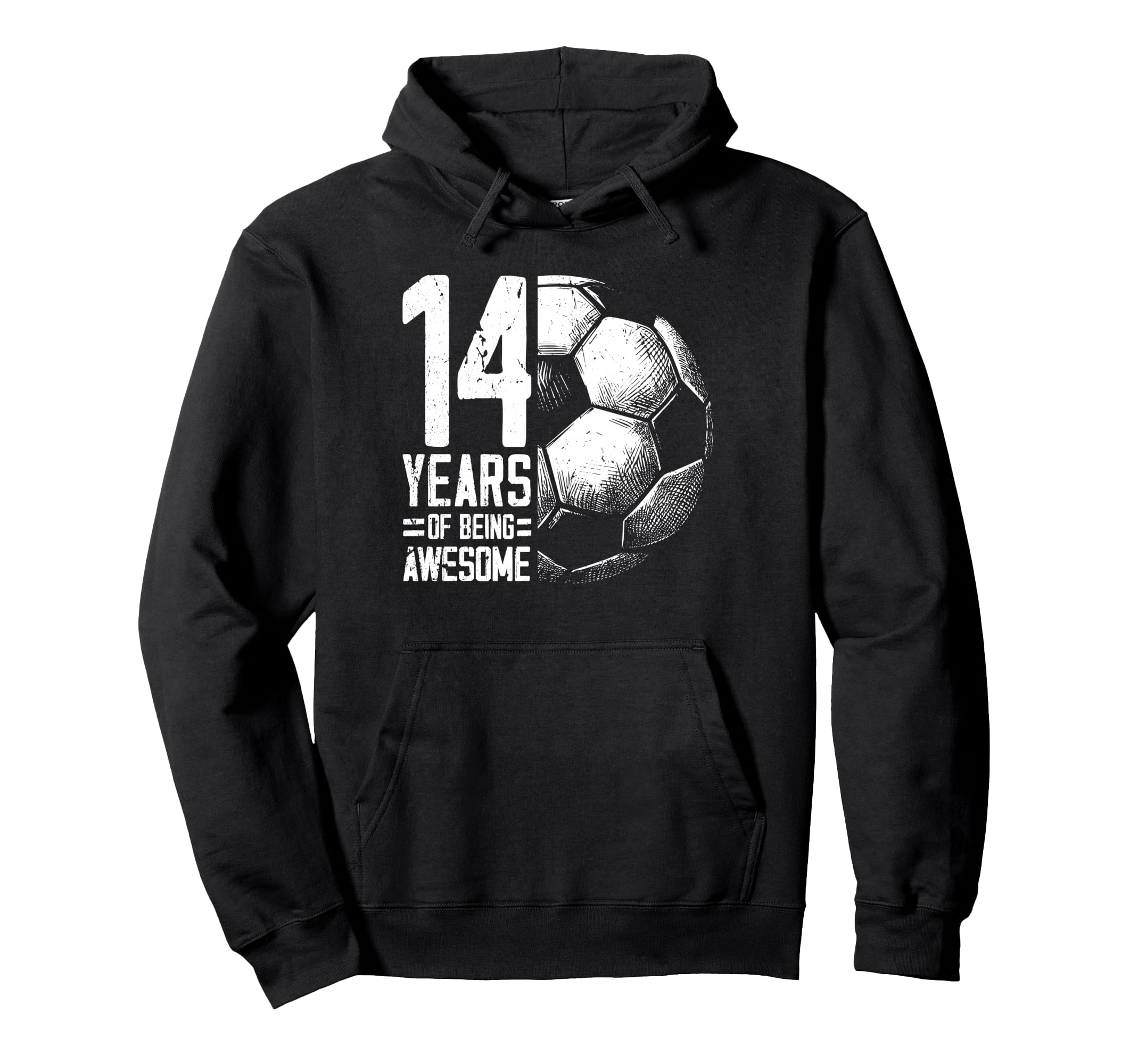 14Th Birthday Soccer Player Hoodie - Fun Novelty Design for Adults - T-Shirt, Sweatshirt, Hoodie