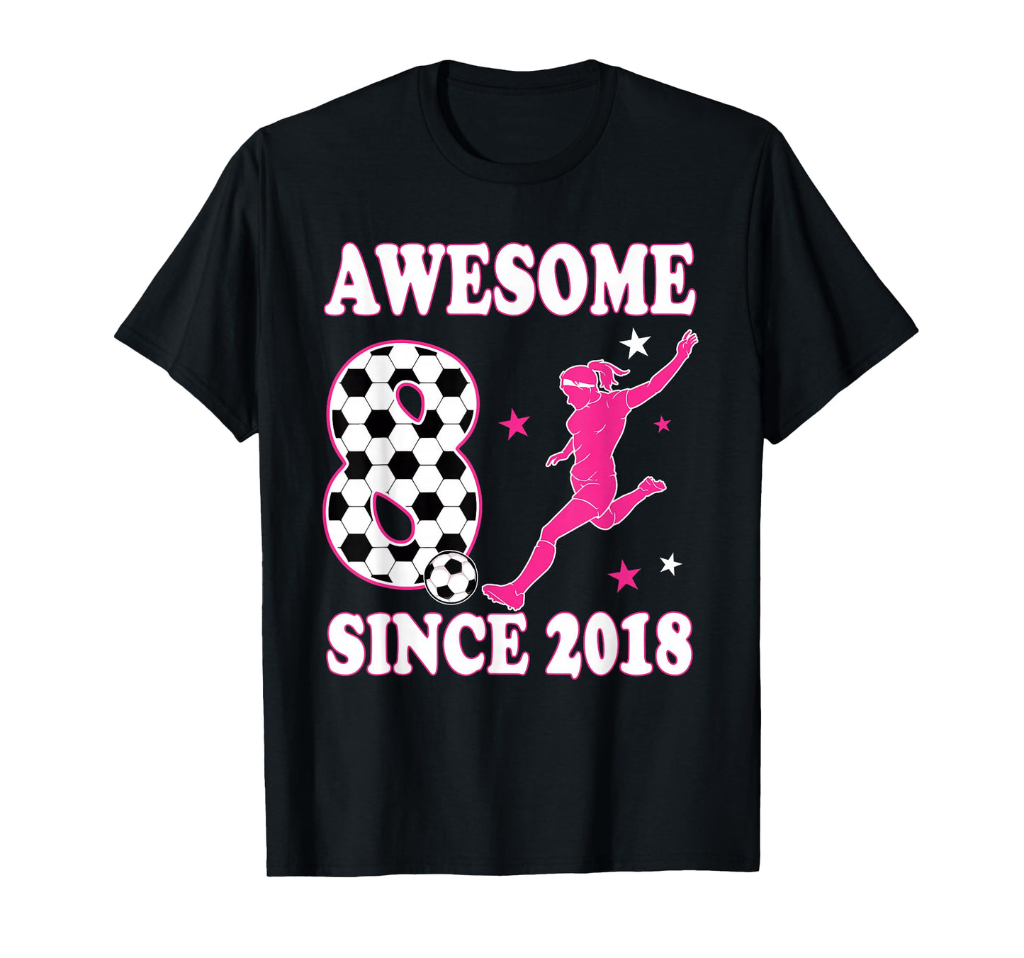 8 Year Old Awesome Since 2018 Birthday T-Shirt - Unique Graphic Unisex - T-Shirt, Sweatshirt, Hoodie