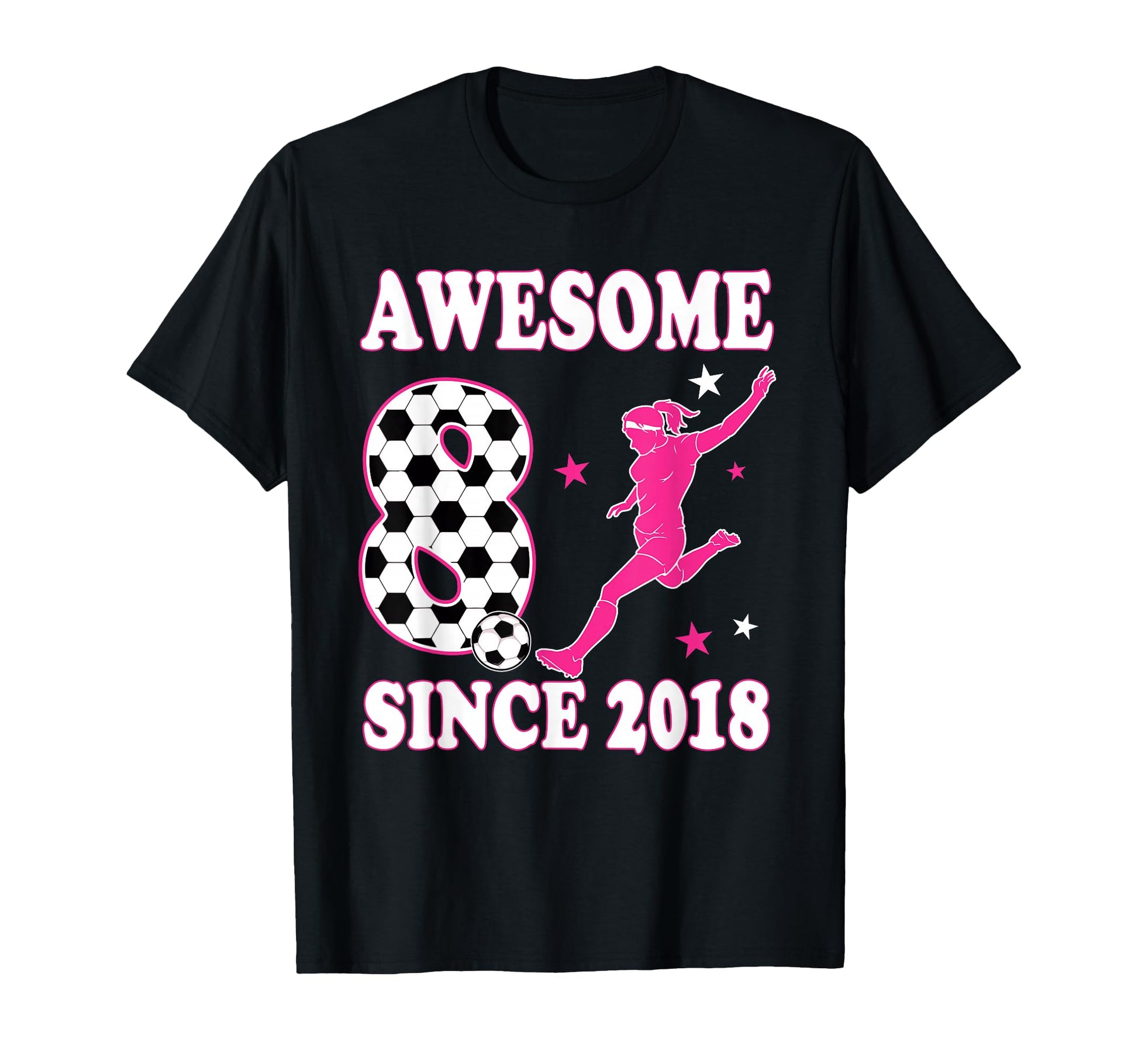 8 Year Old Awesome Since 2018 Birthday T-Shirt - Unique Graphic Unisex - T-Shirt, Sweatshirt, Hoodie