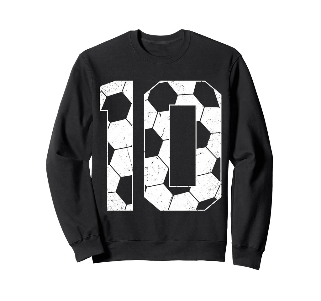 10Th Birthday Soccer Player Sweatshirt - Aesthetic Graphic for Adults - T-Shirt, Sweatshirt, Hoodie
