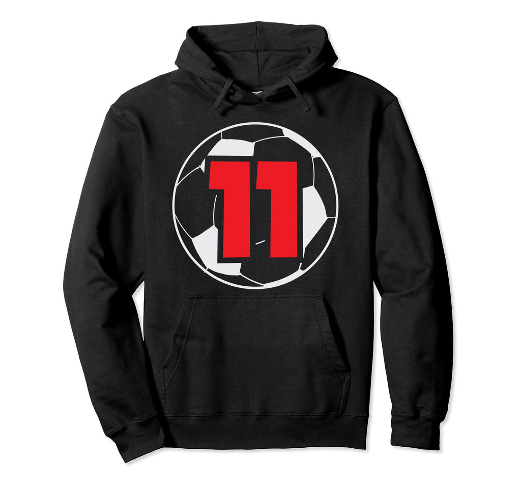 11Th Birthday 11 Years Soccer Football Hoodie - Minimalist Print Men Women - T-Shirt, Sweatshirt, Hoodie