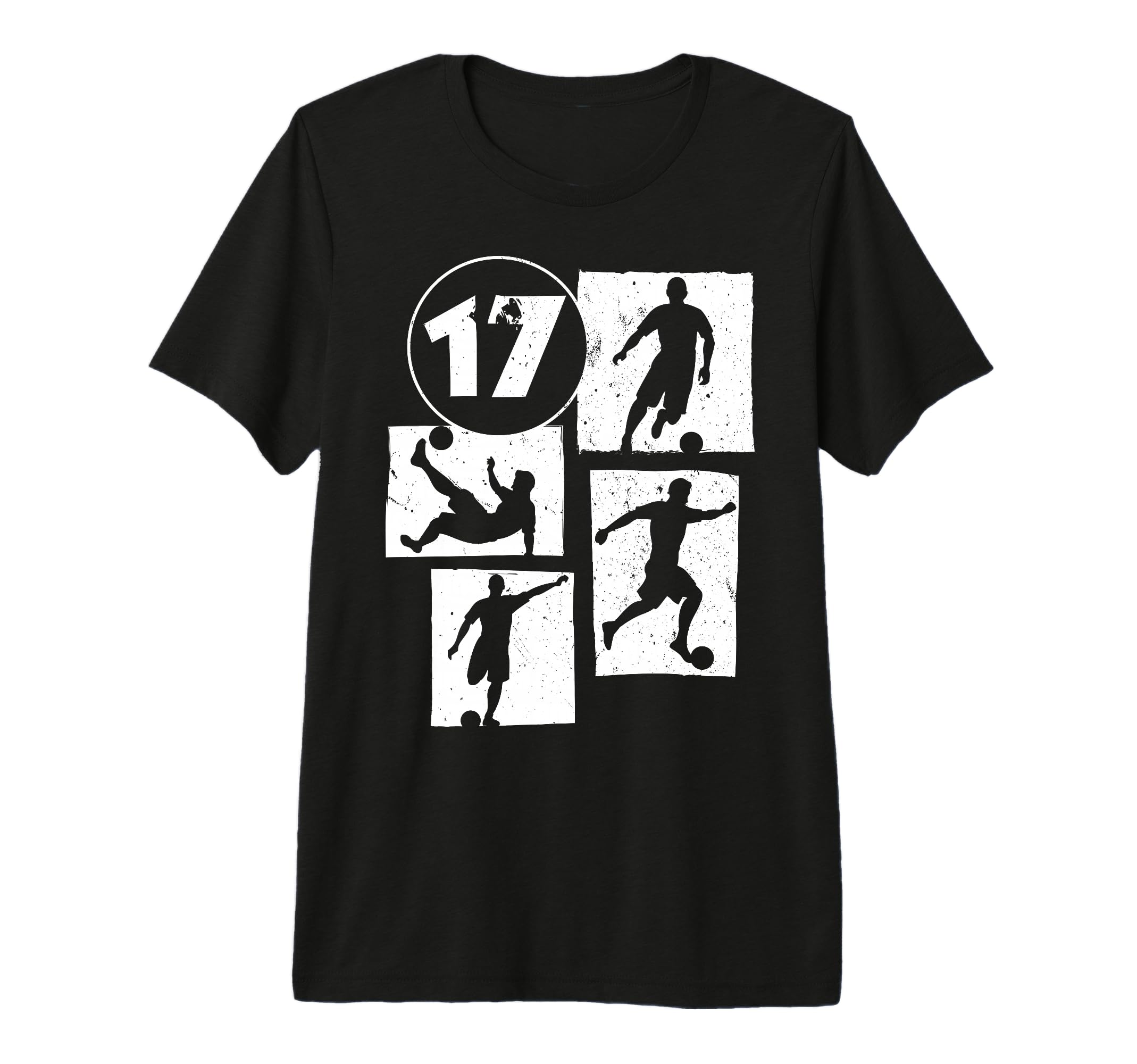 17Th Birthday Soccer Player Football T-Shirt - Custom Art Print for Adults - T-Shirt, Sweatshirt, Hoodie