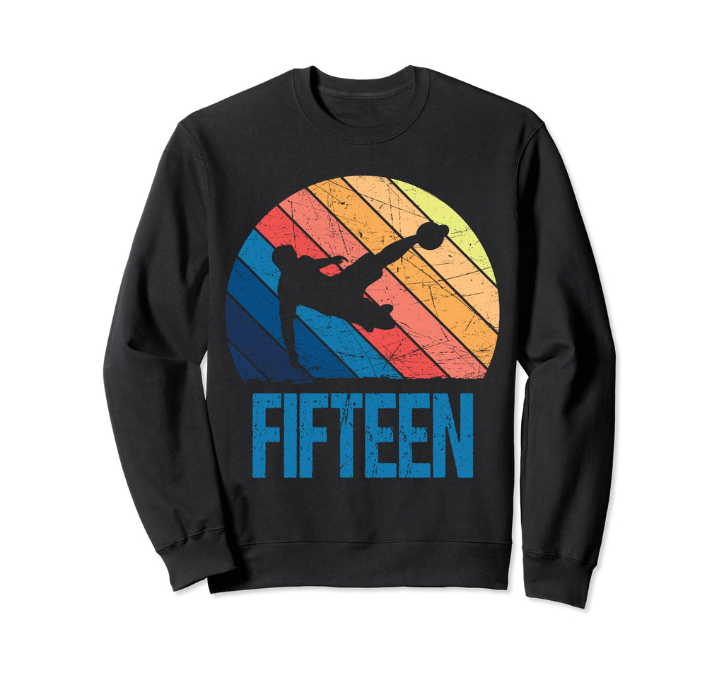 15Th Birthday Soccer 15 Years Old Sweatshirt - Aesthetic Graphic Men Women - T-Shirt, Sweatshirt, Hoodie