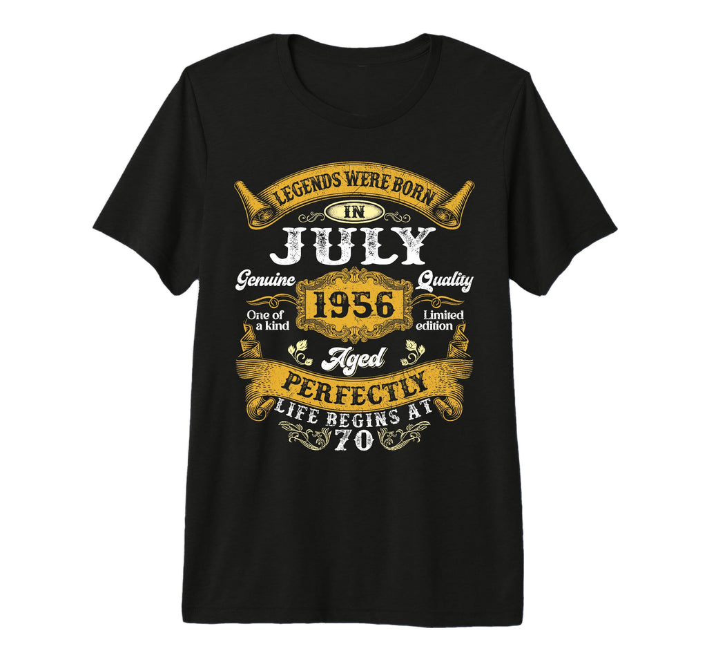 Legends Were Born July 1956 70Th T-Shirt - Custom Art Print Unisex - T-Shirt, Sweatshirt, Hoodie