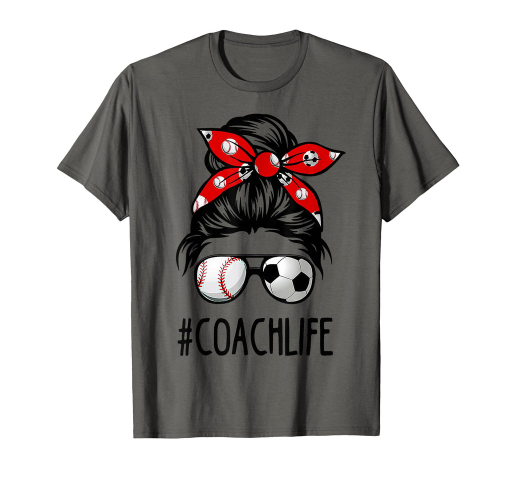 Classy Coach Life Soccer Messy Bun Baseball T-Shirt - Graphic Print Unisex - T-Shirt, Sweatshirt, Hoodie