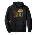 1981 1981 Birthday Hoodie - Aesthetic Graphic Men Women - T-Shirt, Sweatshirt, Hoodie