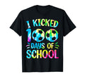 I Kicked 100 Days School Soccer Tie Dye T-Shirt - Unique Graphic Men Women - T-Shirt, Sweatshirt, Hoodie