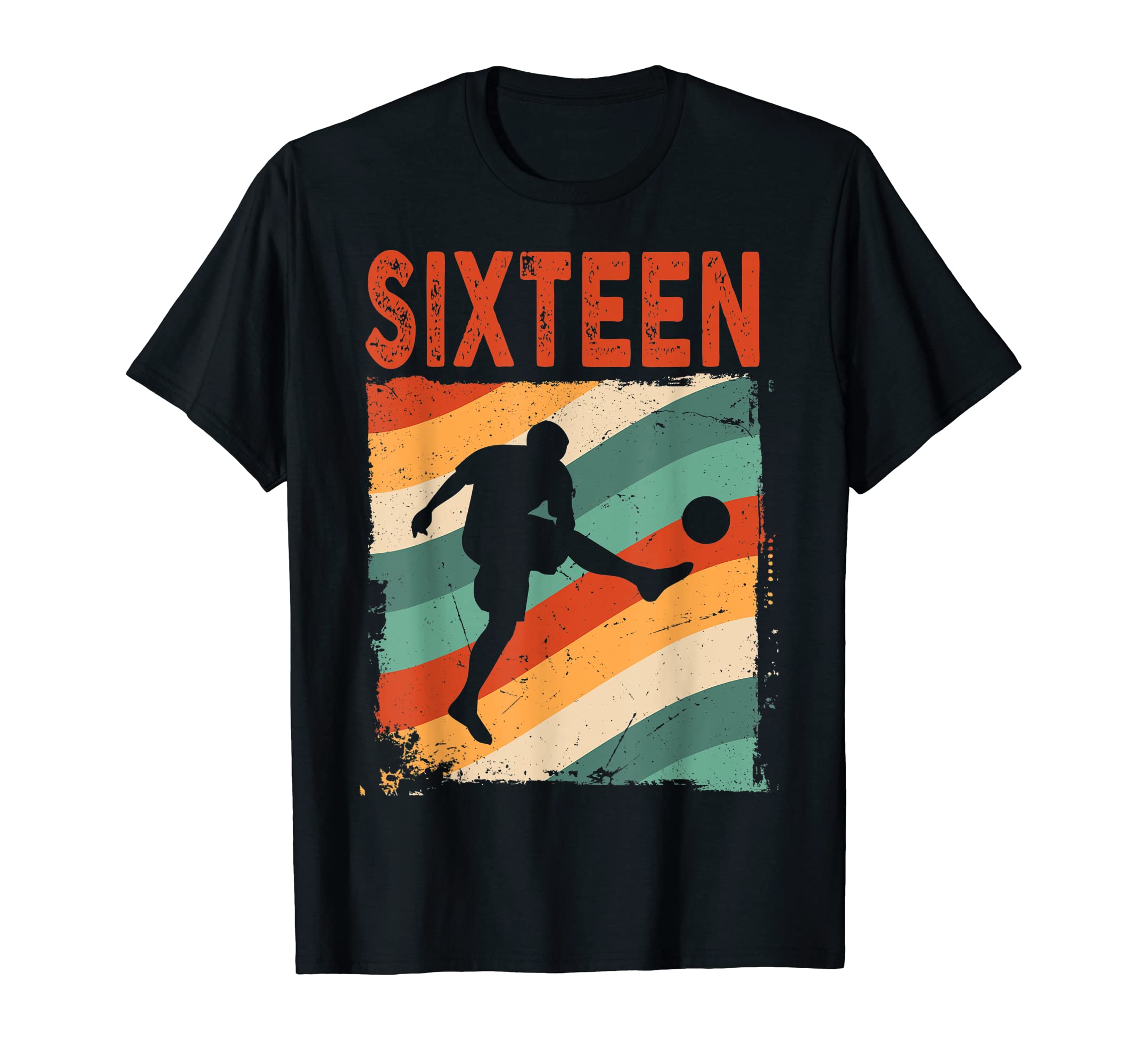 16Th Birthday Soccer 16 Years Old T-Shirt - Custom Art Print for Adults - T-Shirt, Sweatshirt, Hoodie