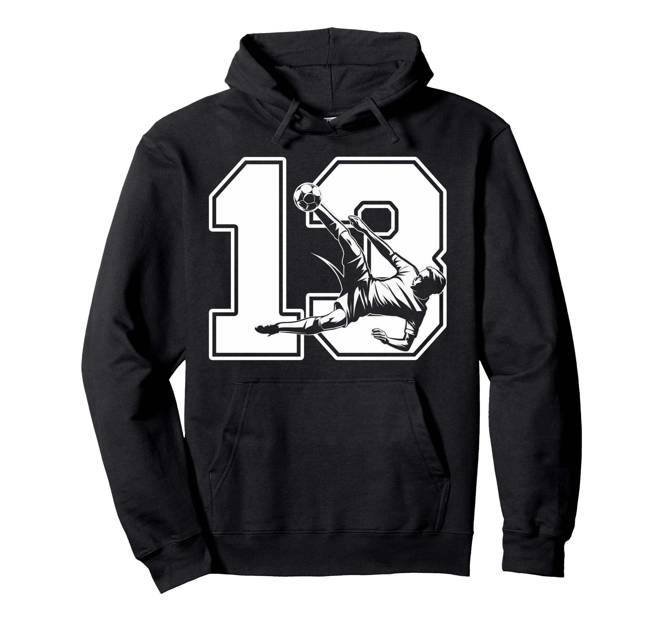 13 Soccer Birthday Gift Soccer Fan Hoodie - Unique Graphic Men Women - T-Shirt, Sweatshirt, Hoodie