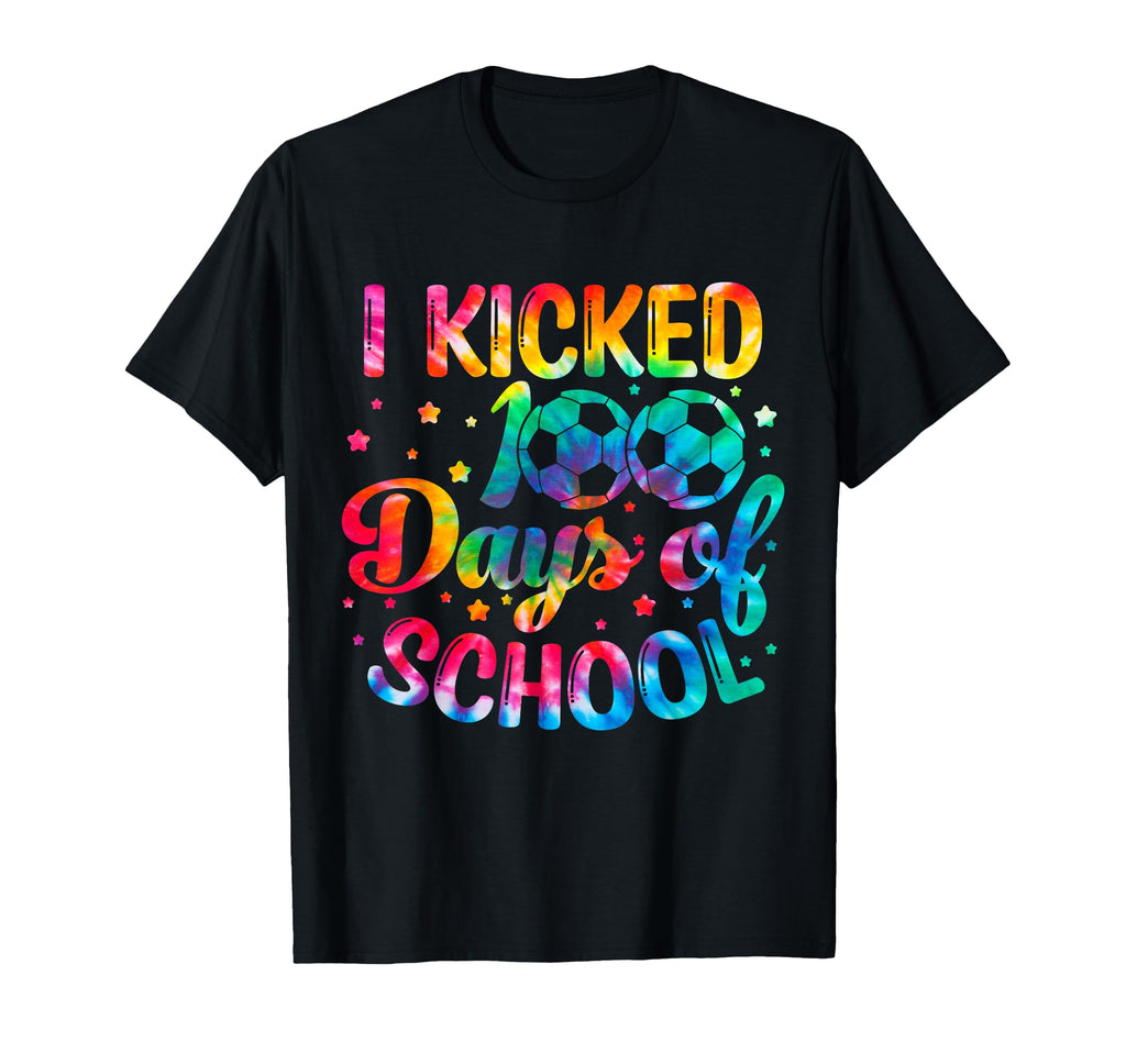 I Kicked 100 Days School Soccer Tie T-Shirt - Unique Graphic for Adults - T-Shirt, Sweatshirt, Hoodie