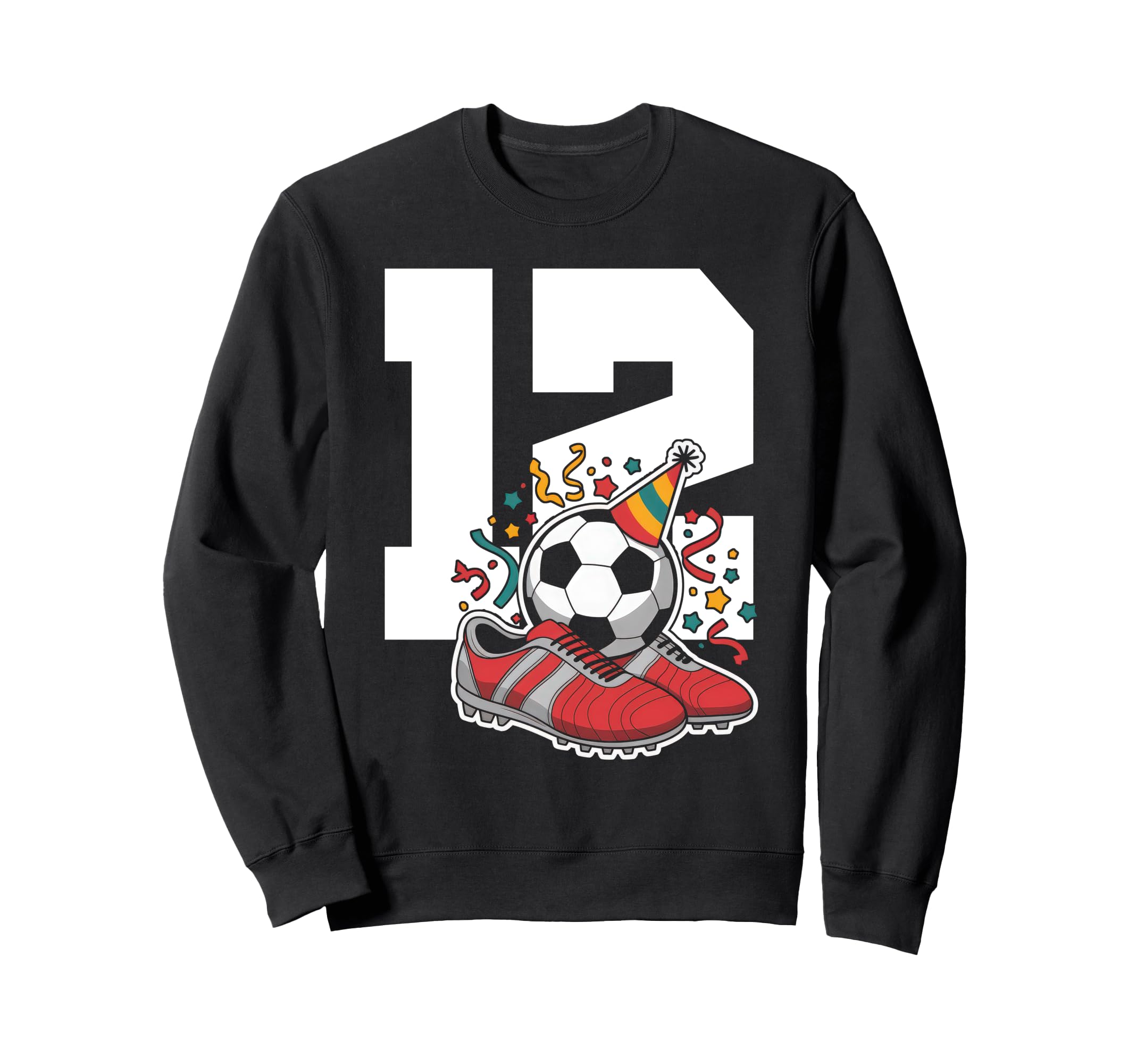 12 Soccer Birthday Gift Soccer Fan Sweatshirt - Trendy Graphic for Adults - T-Shirt, Sweatshirt, Hoodie