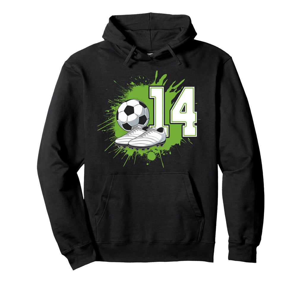 14 Soccer Birthday Gift Soccer Fan Hoodie - Graphic Print for Adults - T-Shirt, Sweatshirt, Hoodie