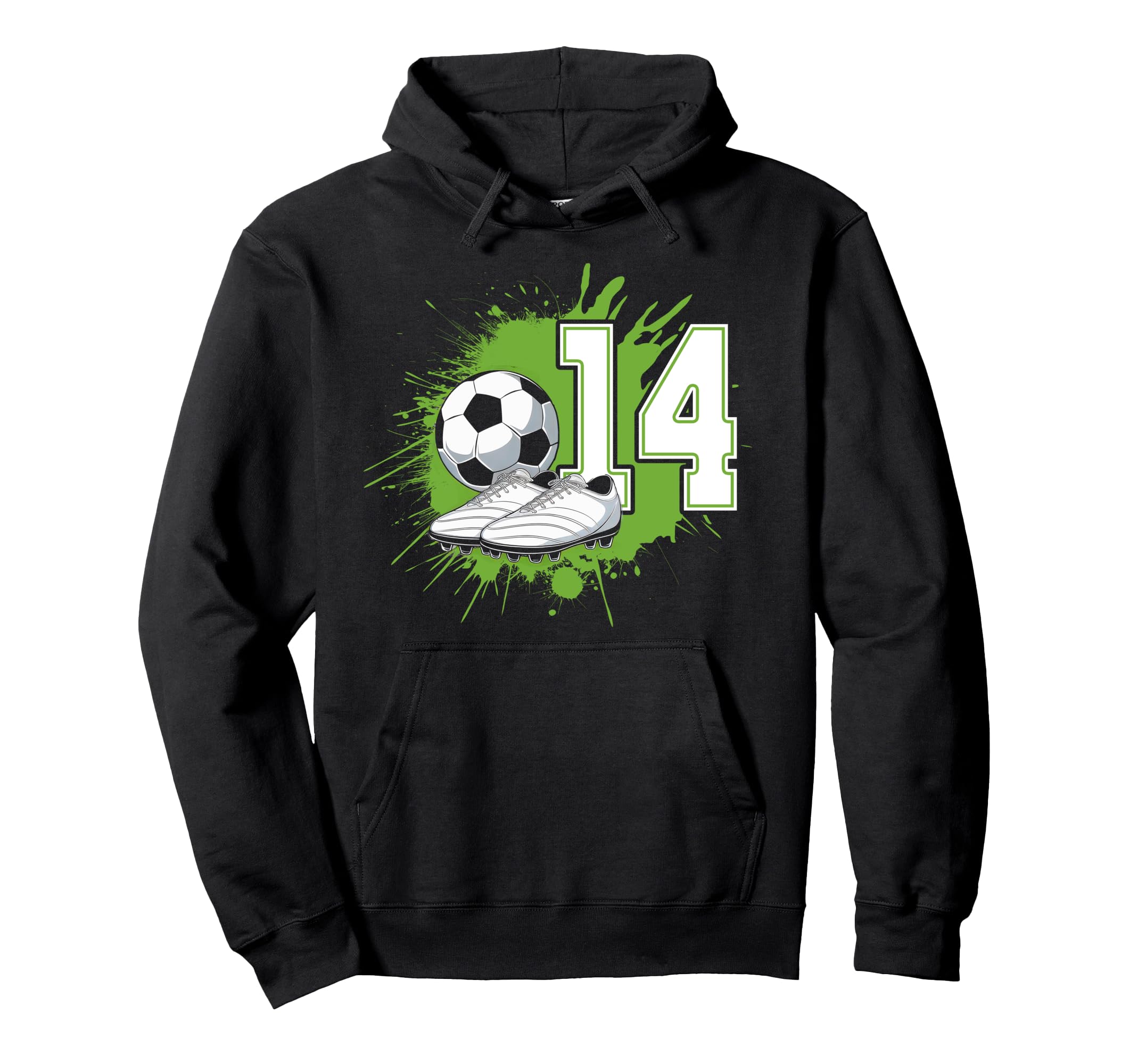 14 Soccer Birthday Gift Soccer Fan Hoodie - Graphic Print for Adults - T-Shirt, Sweatshirt, Hoodie