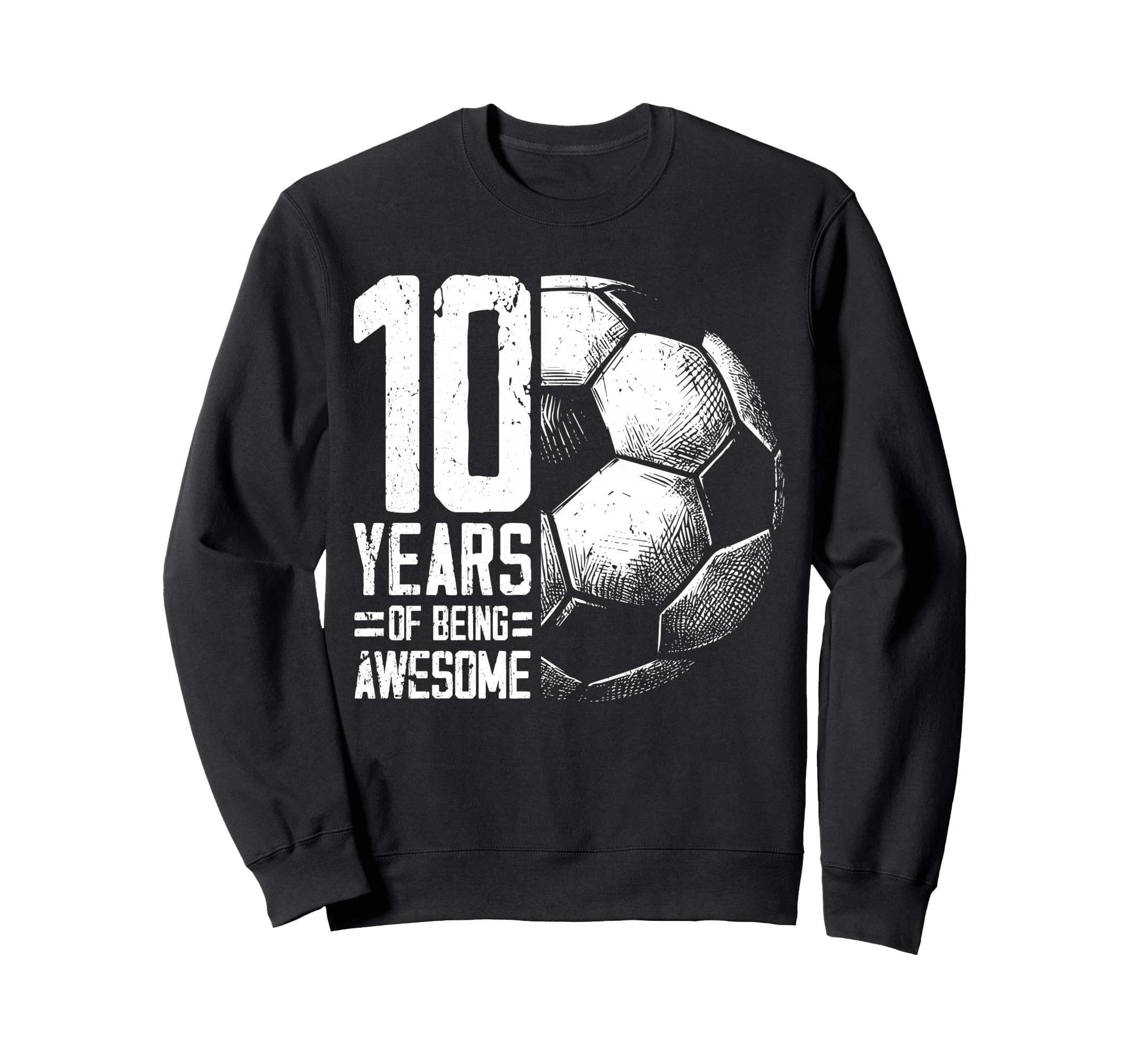10Th Birthday Soccer Player Sweatshirt - Minimalist Print Men Women - T-Shirt, Sweatshirt, Hoodie