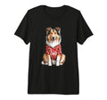 Mens Collie Wearing Red Paw Prints I T-Shirt - Trendy Graphic for Adults - T-Shirt, Sweatshirt, Hoodie