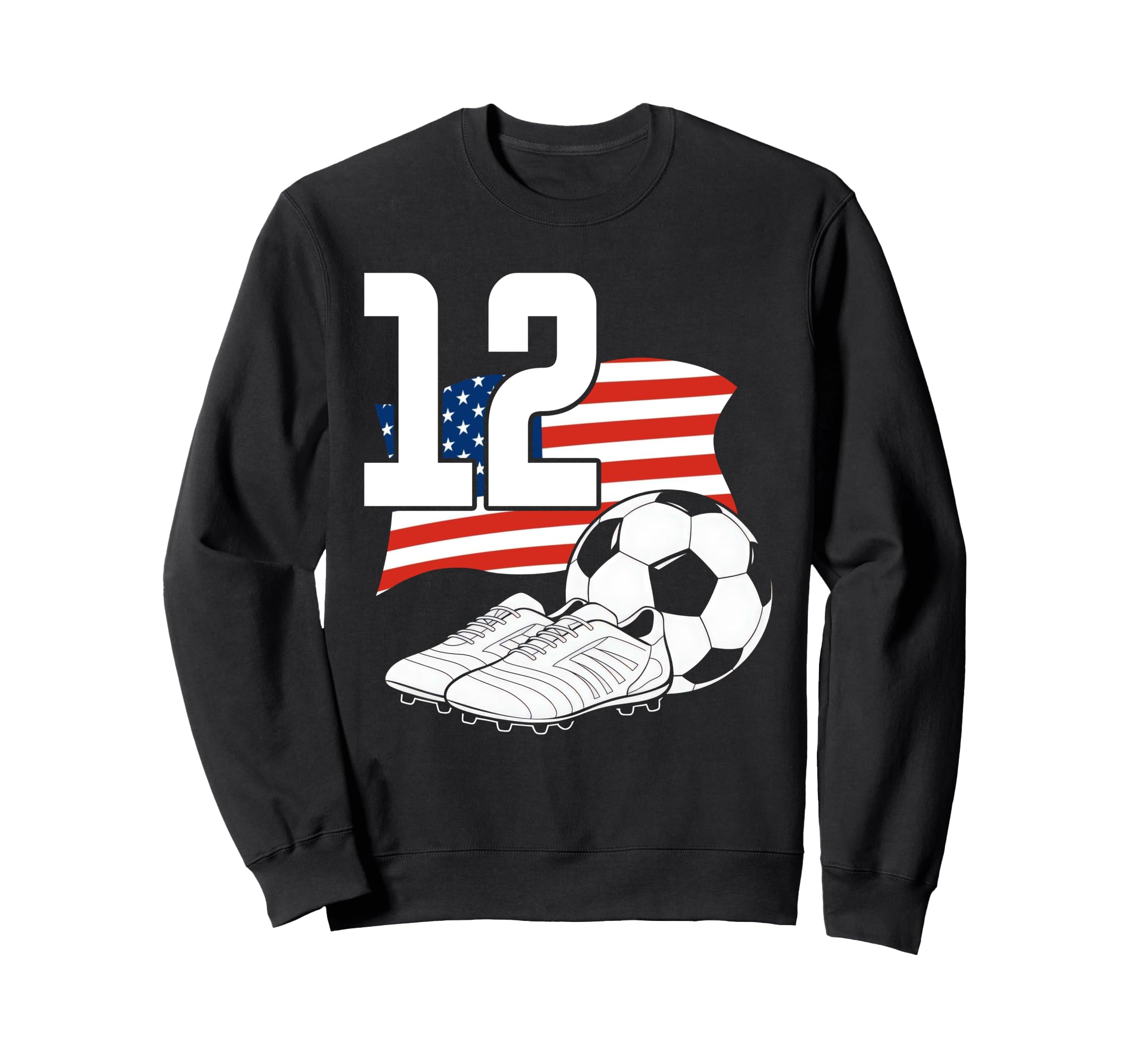 12 Soccer Birthday Gift Soccer Fan Sweatshirt - Novelty Apparel Men Women - T-Shirt, Sweatshirt, Hoodie