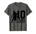 10 Years Being Awesome Soccer 10Th T-Shirt - Aesthetic Graphic Men Women - T-Shirt, Sweatshirt, Hoodie