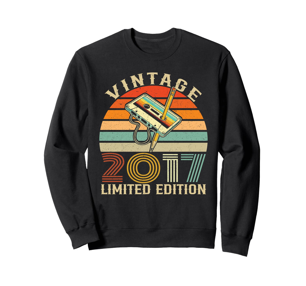 2017 Birthday Cassette Tape Sweatshirt - Casual Everyday Wear Men Women - T-Shirt, Sweatshirt, Hoodie