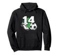14Th Birthday Soccer Player Football 14 Hoodie - Graphic Print Men Women - T-Shirt, Sweatshirt, Hoodie