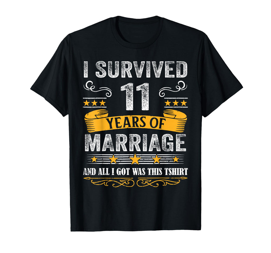 11Th Wedding Anniversary Couples T-Shirt - Aesthetic Graphic Men Women - T-Shirt, Sweatshirt, Hoodie