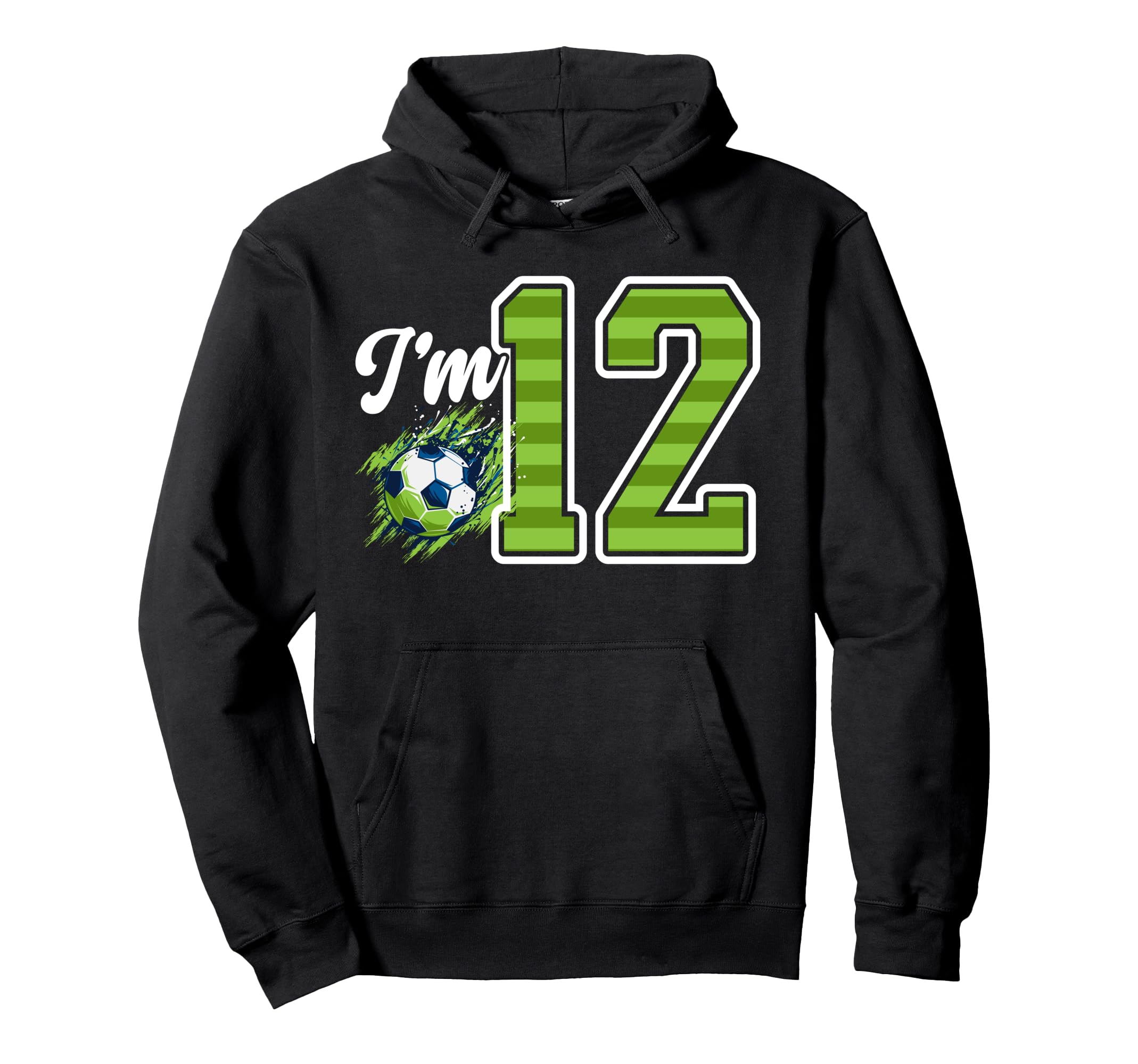 12Th Soccer Birthday Party Twelve Year Hoodie - Custom Art Print Men Women - T-Shirt, Sweatshirt, Hoodie